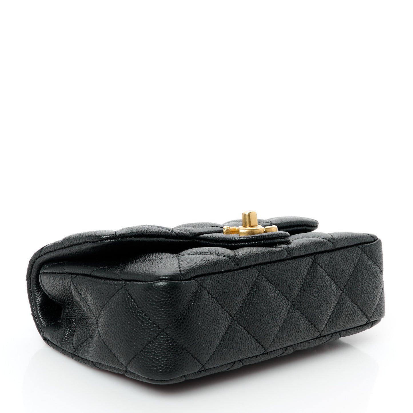 Caviar Quilted Mini Sweetheart Rectangular Flap Black