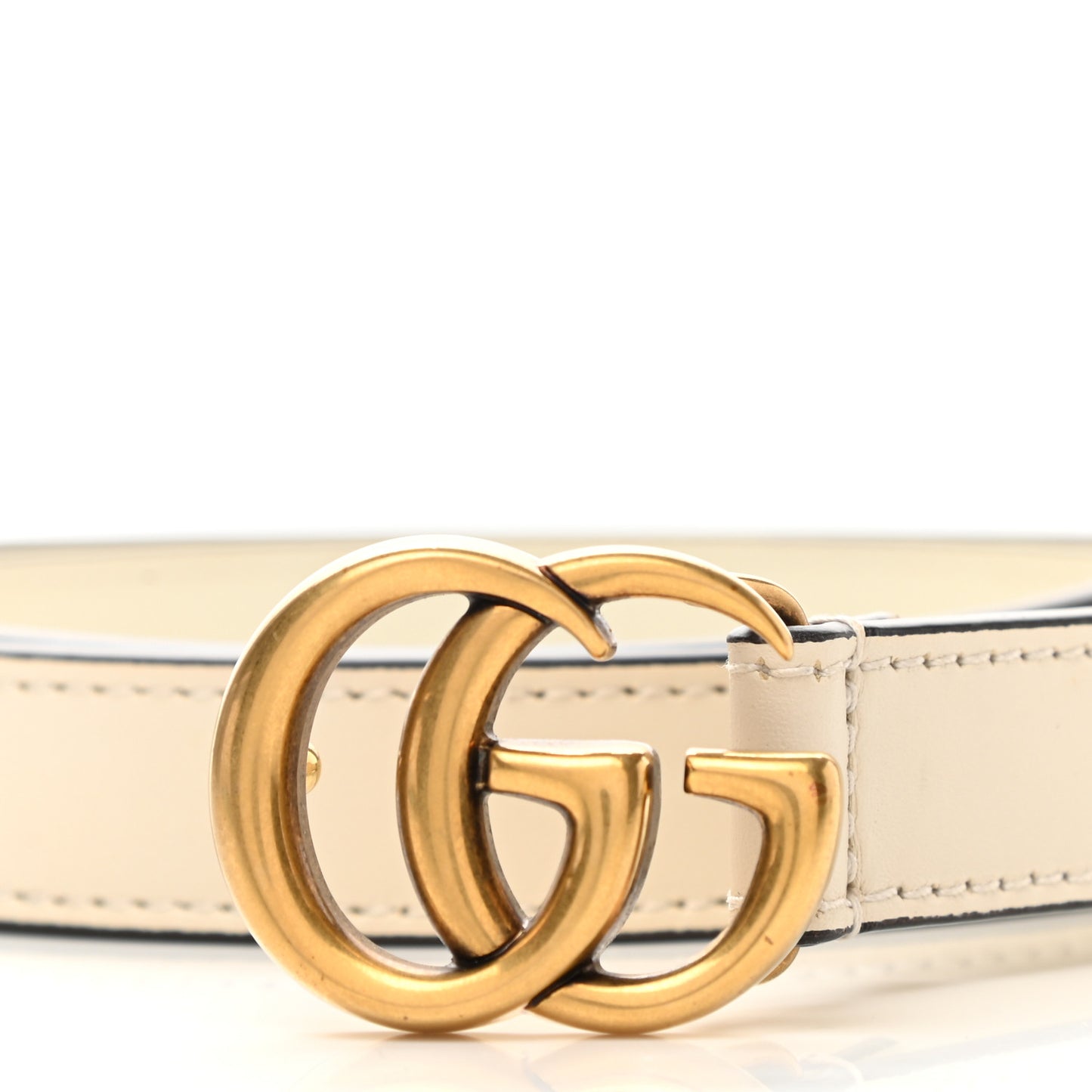 Calfskin Double G 20mm Belt 75 30 Mystic White