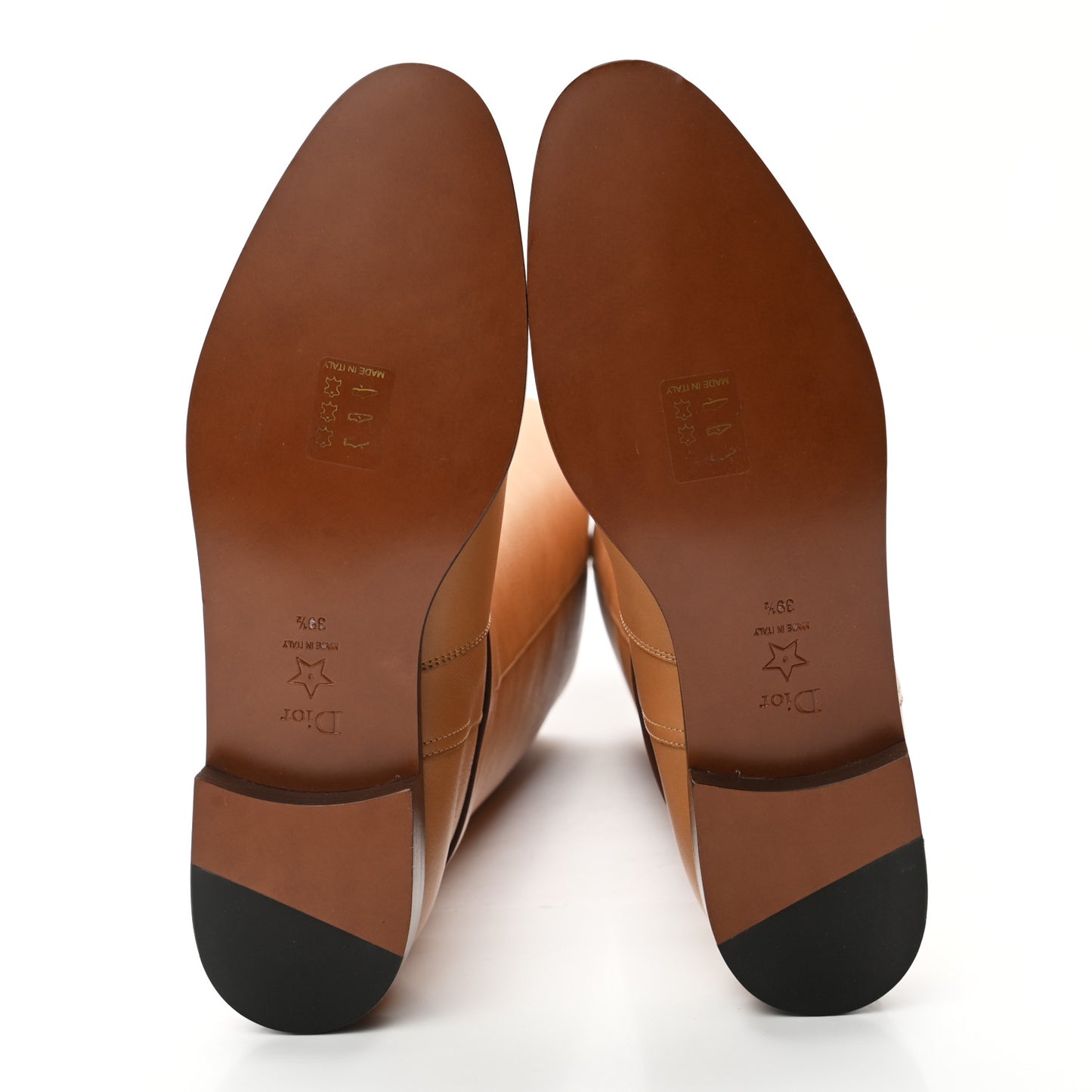 Soft Calfskin Empreinte High Boot 39.5 Ochre Brown