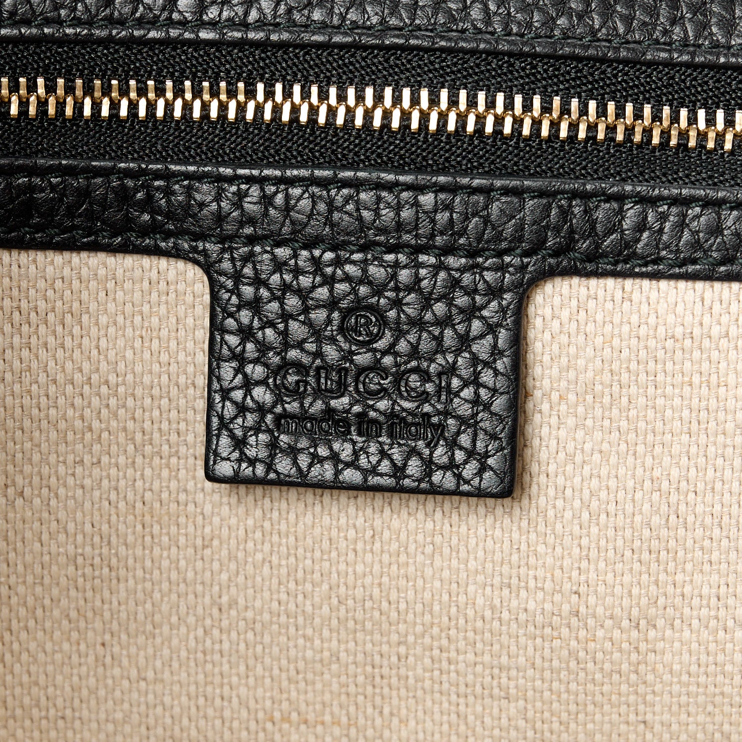 Gucci Pebbled Calfskin Medium Soho Chain Shoulder Bag Black 7 of 14