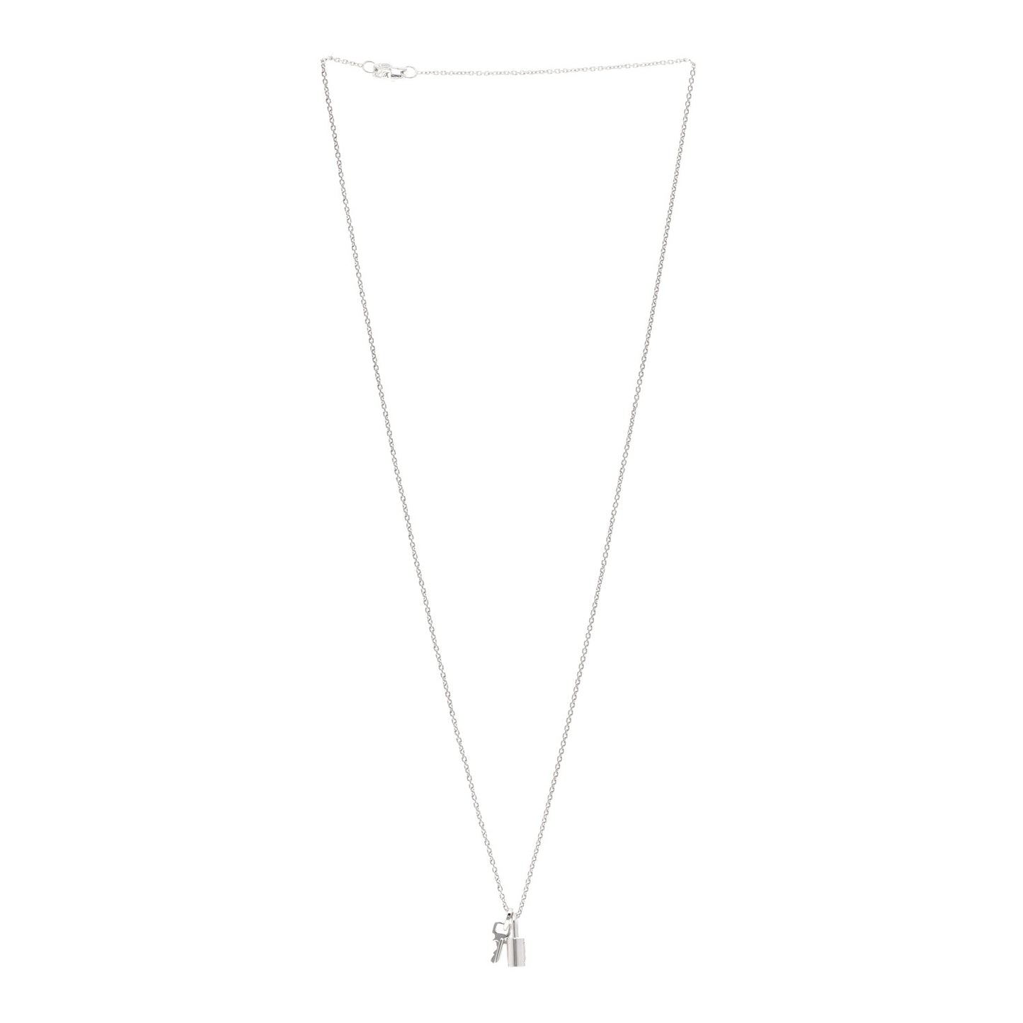 18K White Gold Lockit Key Pendant Necklace