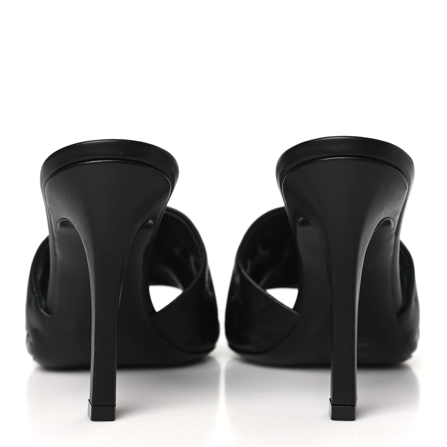Lambskin Embossed Monogram Revival High Heel Mules 38 Black