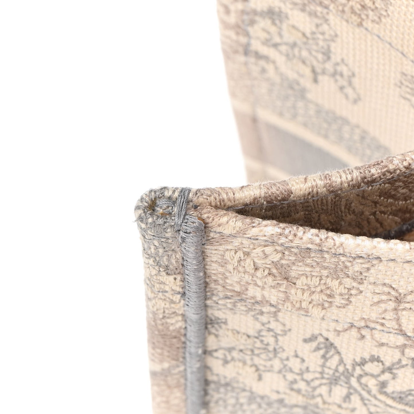 Canvas Embroidered Medium Dioriviera Toile De Jouy Book Tote Gray