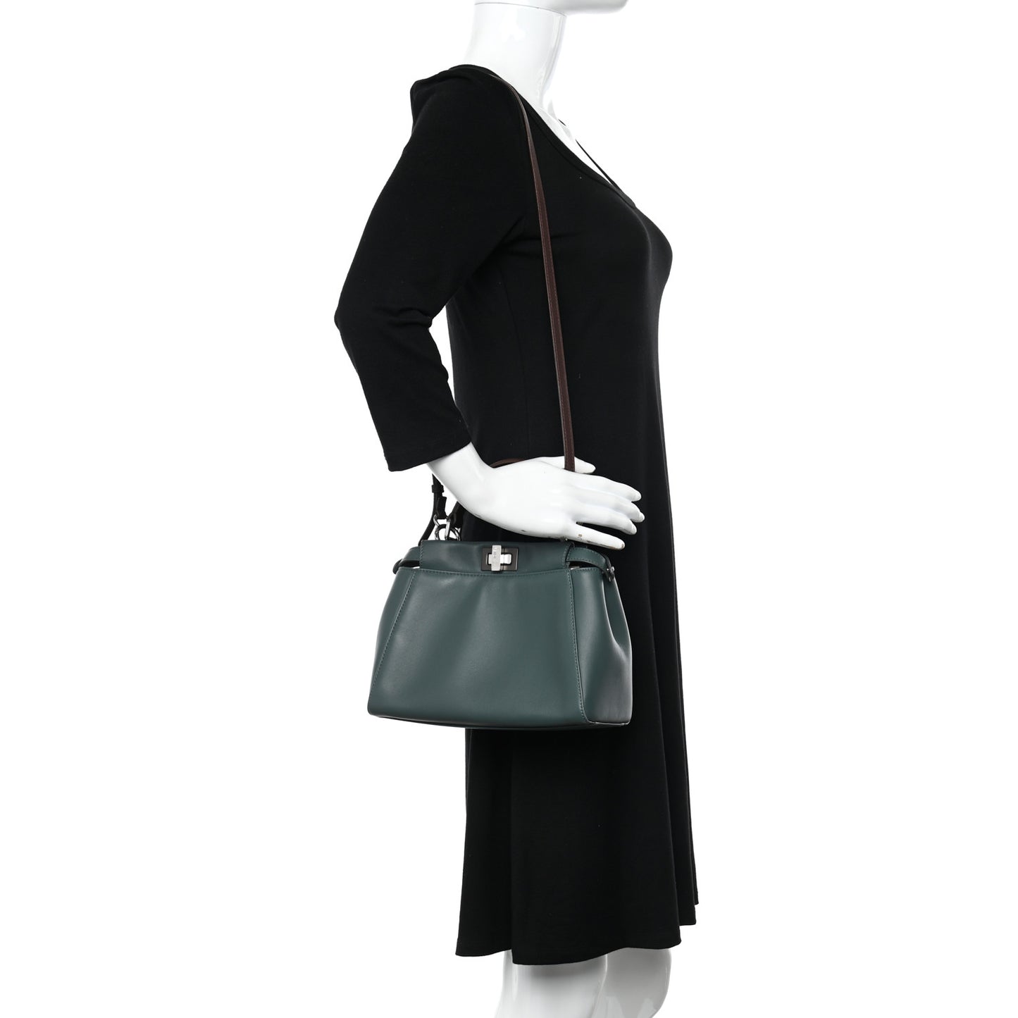 Nappa Colorblock Mini Peekaboo Iconic Satchel Malachite Moresco Rosa Doll