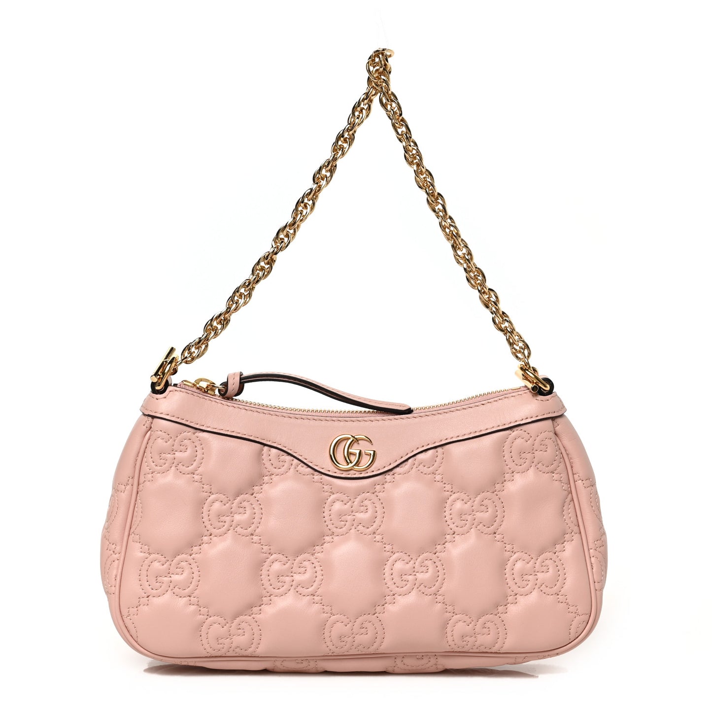 Calfskin GG Matelasse Chain Handbag Perfect Pink Natural