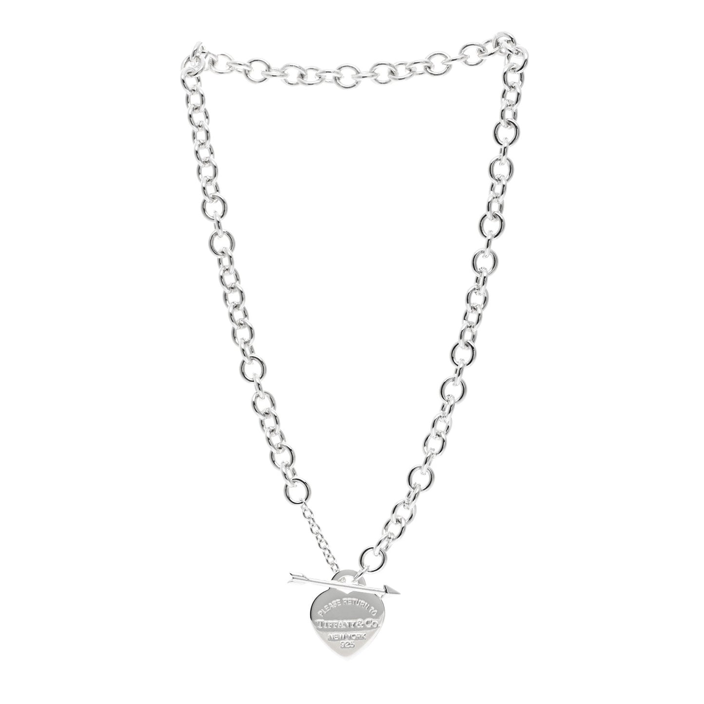 Sterling Silver Return to Tiffany Love Struck Heart Tag Necklace