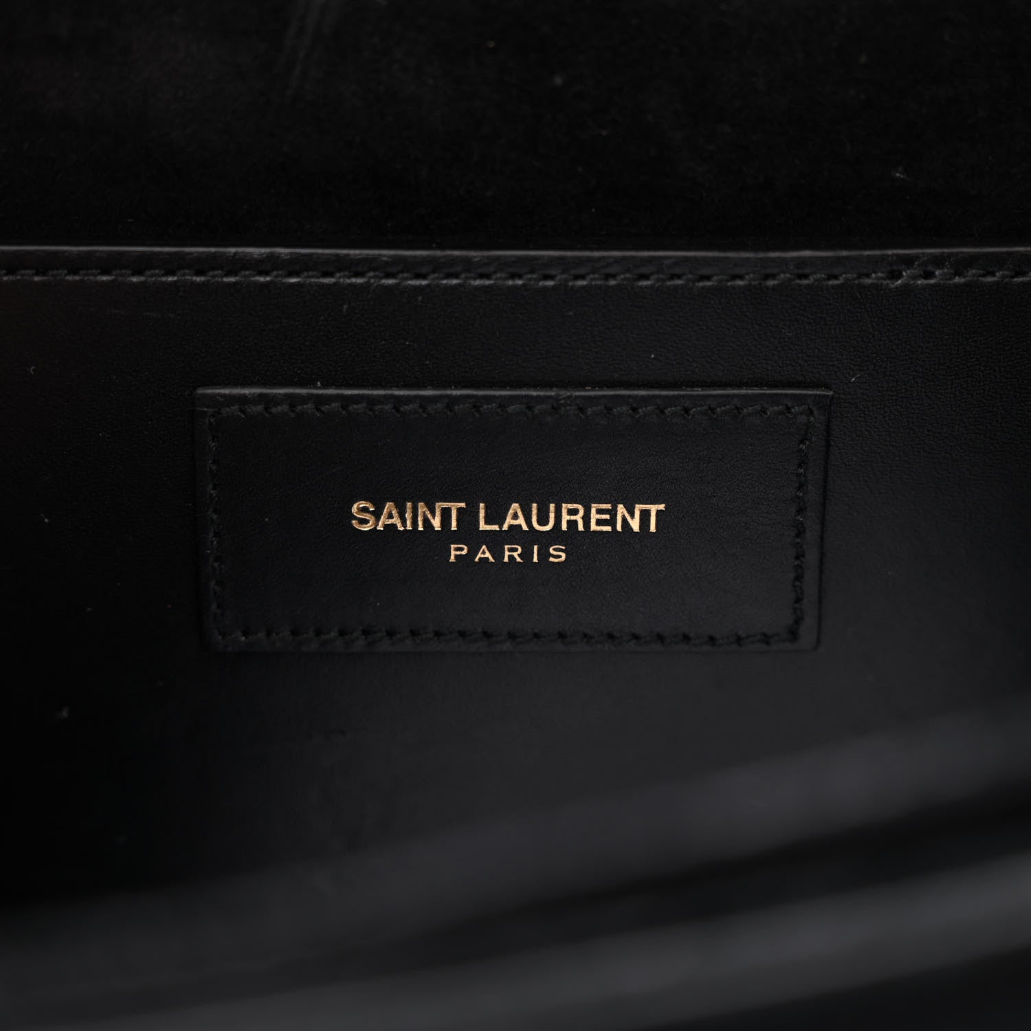 Saint Laurent Suede Medium Classic Lulu Bag Black 6 of 11