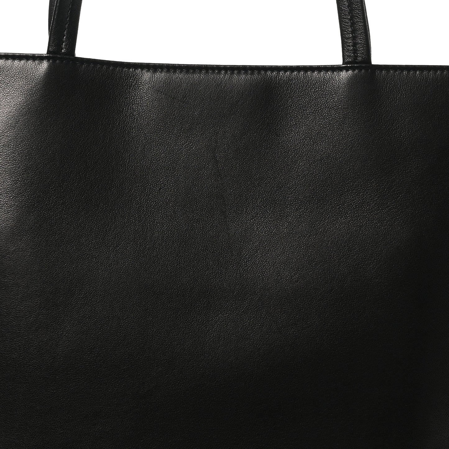 Lambskin Flat Tote Black