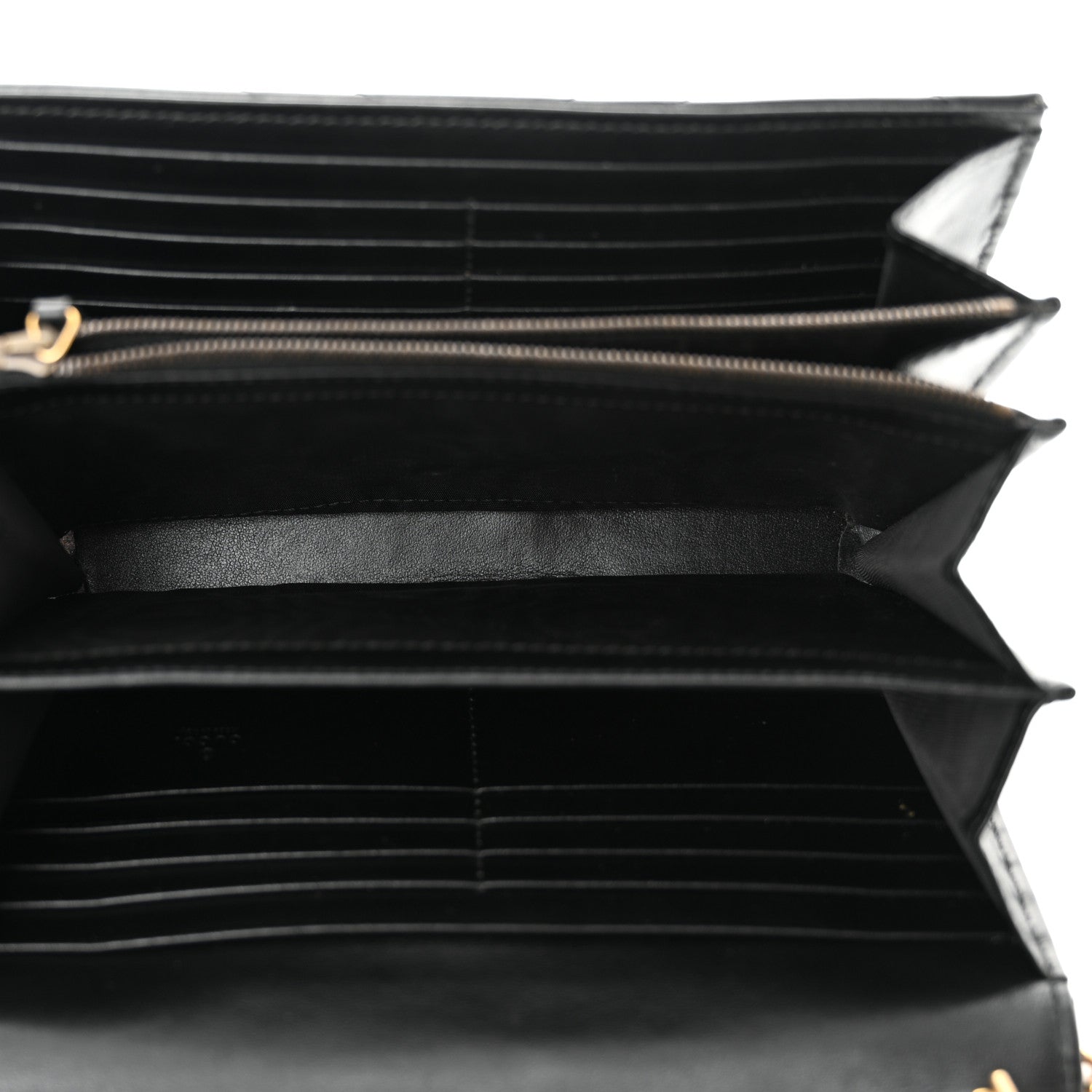 Gucci Calfskin Matelasse GG Marmont Chain Wallet Black 5 of 16