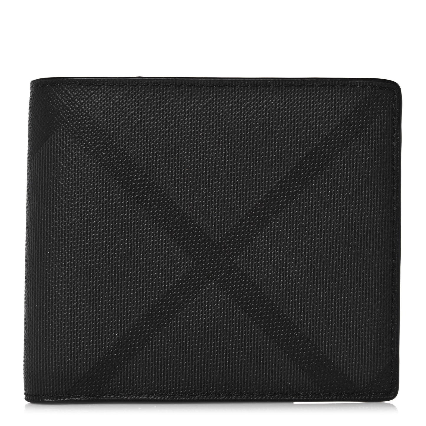 London Check Bi-Fold Wallet Charcoal