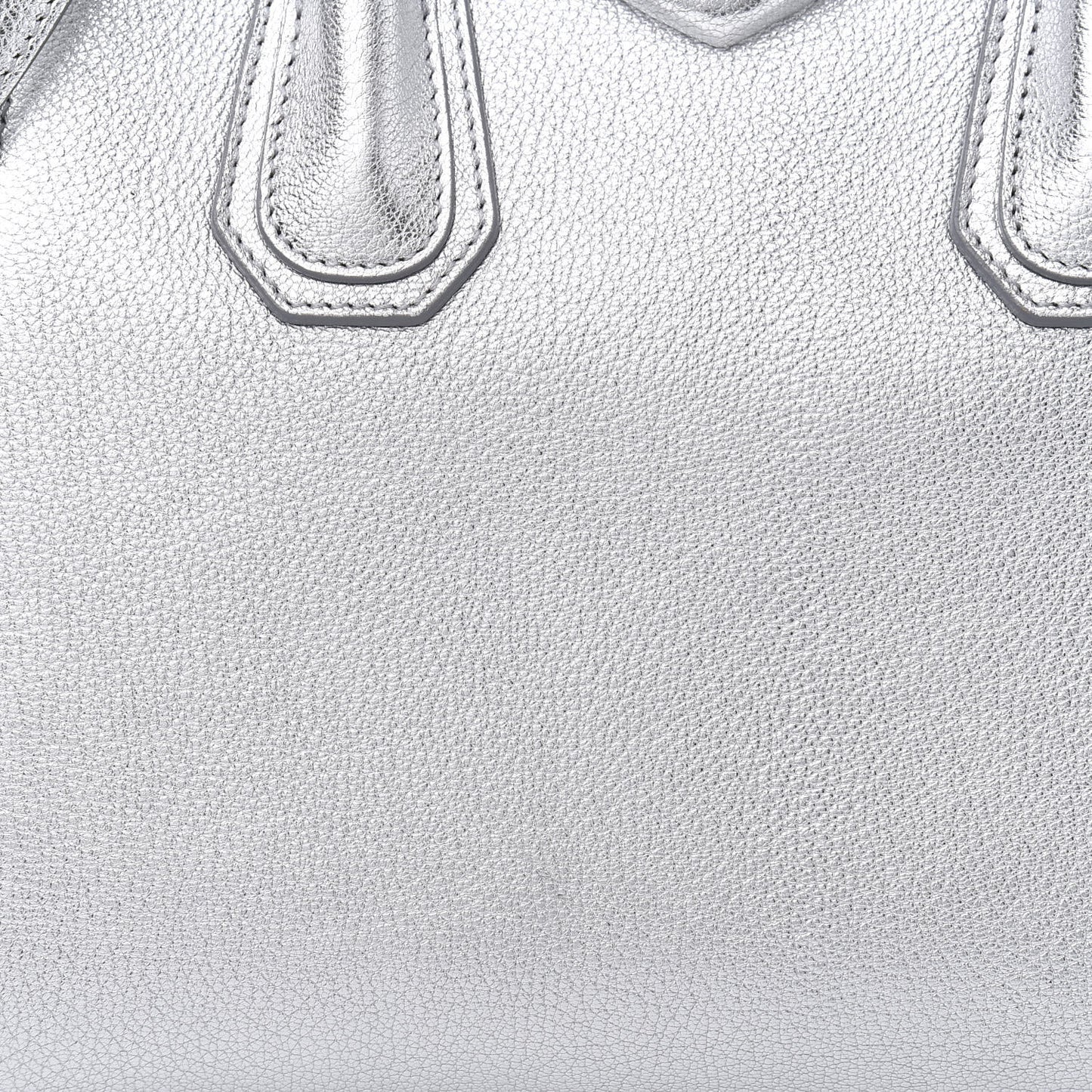 Metallic Sugar Goatskin Small Antigona Silver