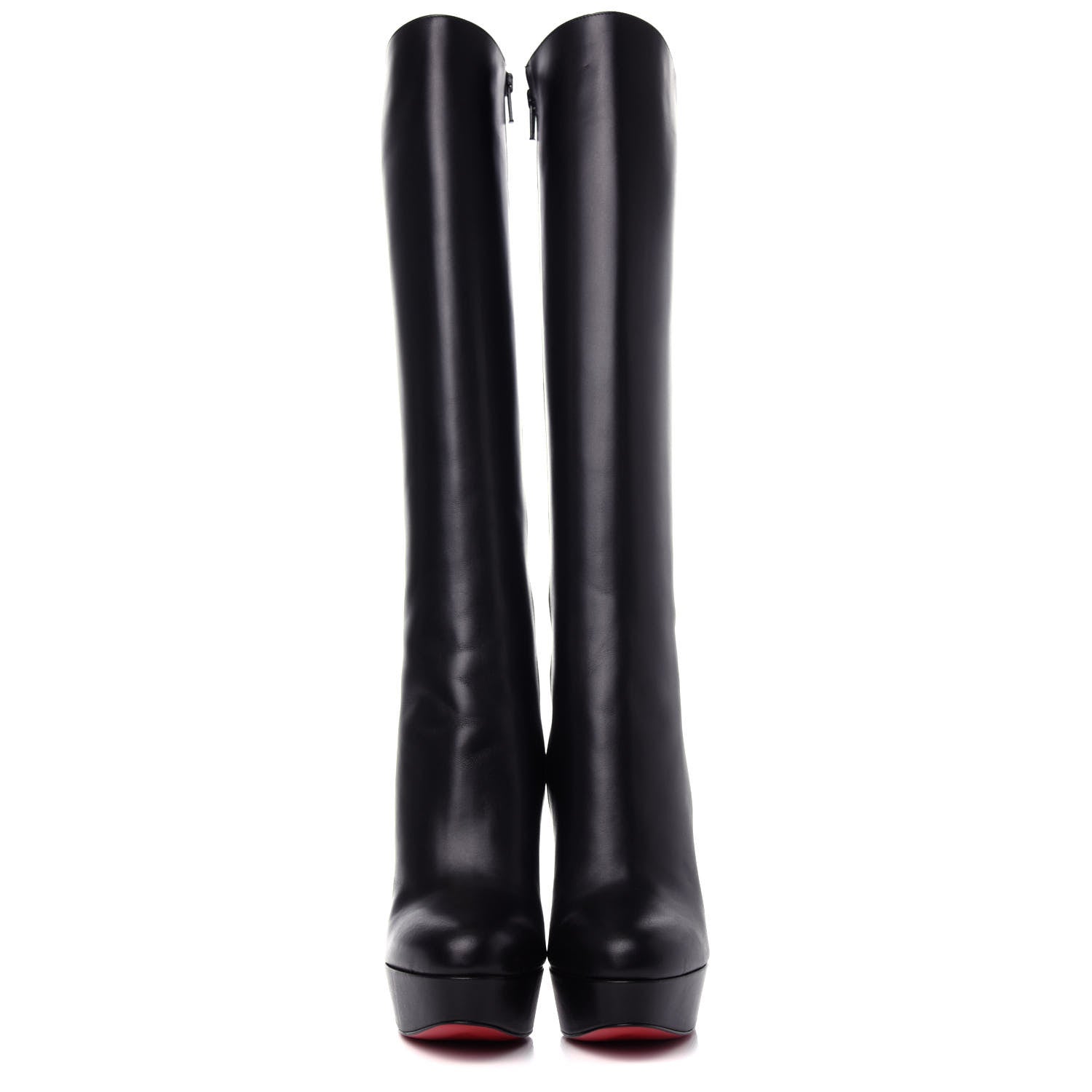 Christian Louboutin Calfskin Bianca Botta 140 Knee Boots 36 Black 3 of 9