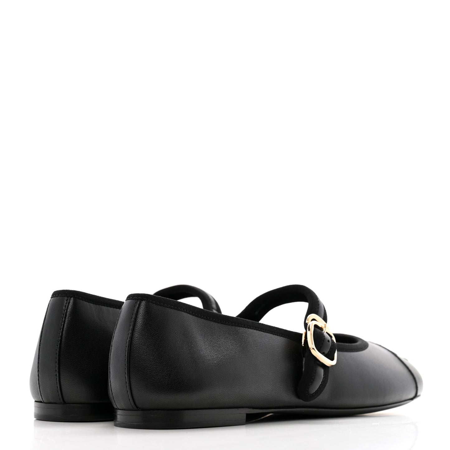 Lambskin Mary Jane Flats 37.5 Black