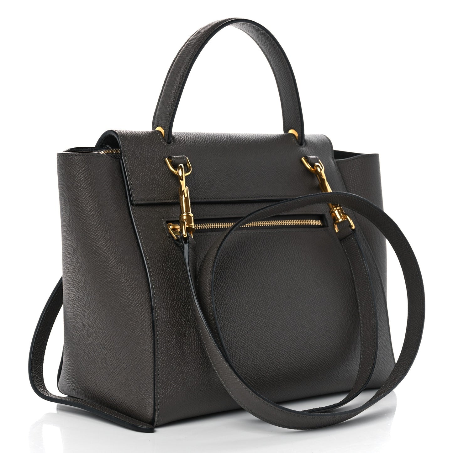 Grained Calfskin Micro Belt Bag Grey