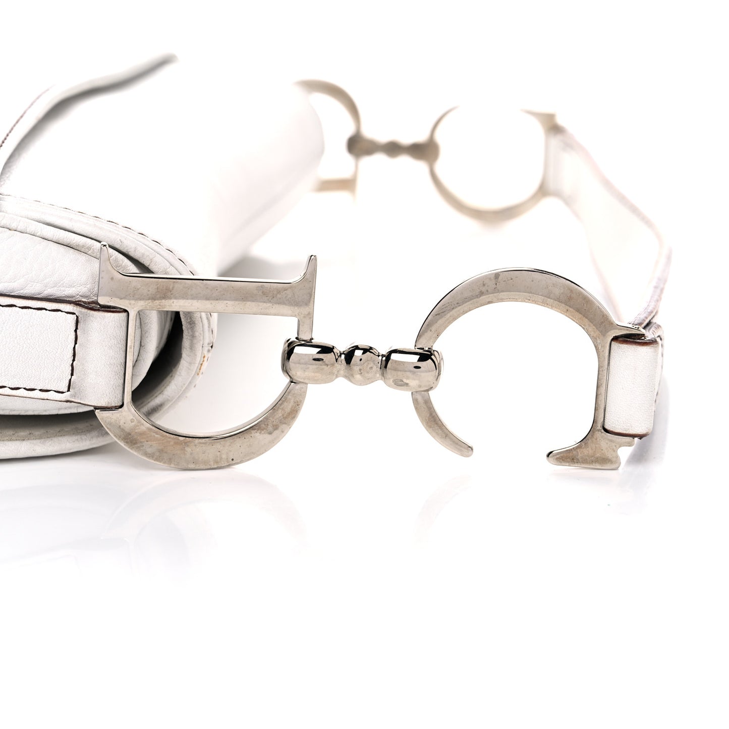 Calfskin Saddle Bag White