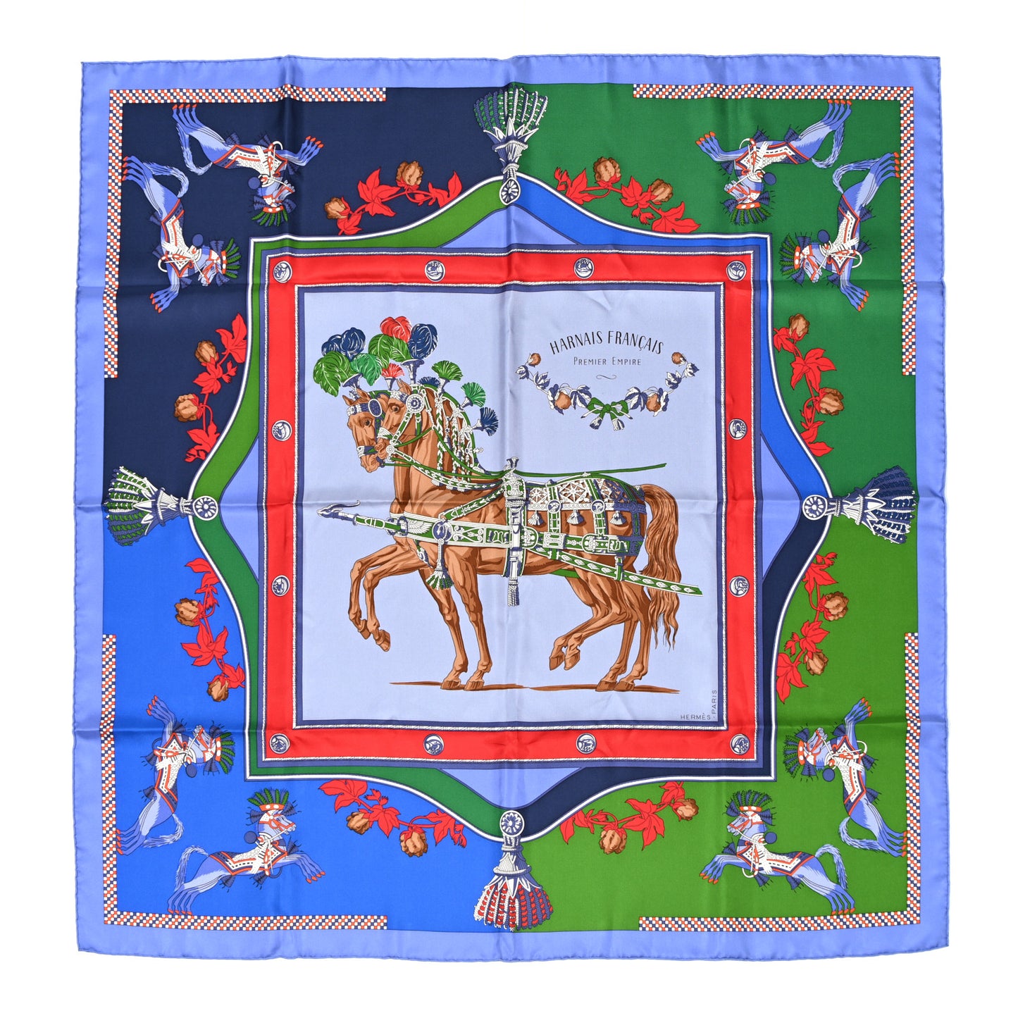 Silk Harnais Francais Premier Empire Scarf 90