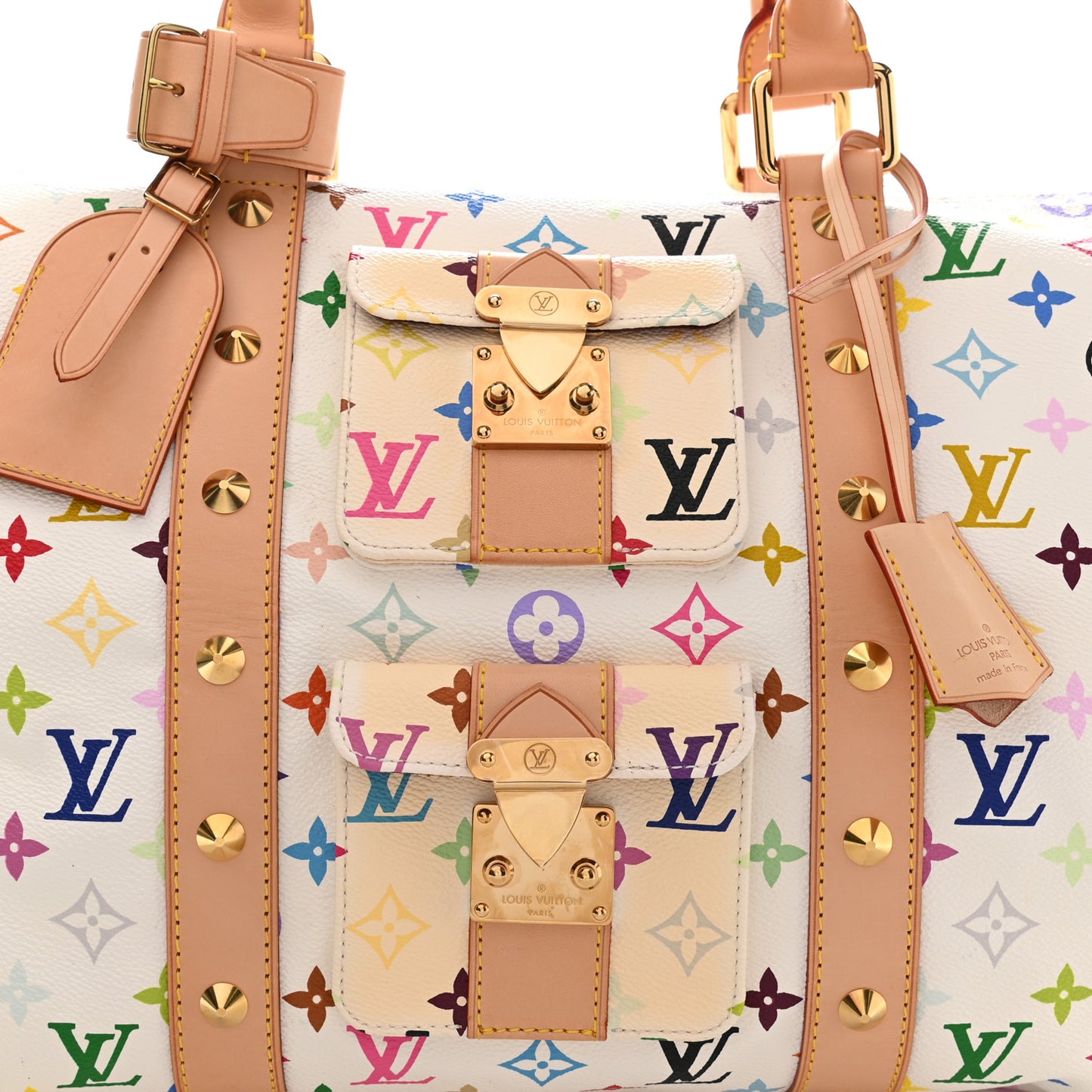 Monogram Multicolor Keepall 45 White