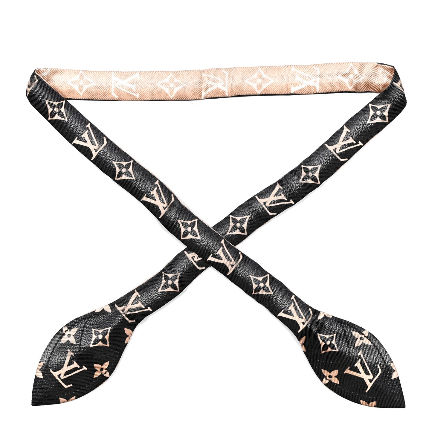 Silk Monogram Vuittamins Bandeau 3D Black