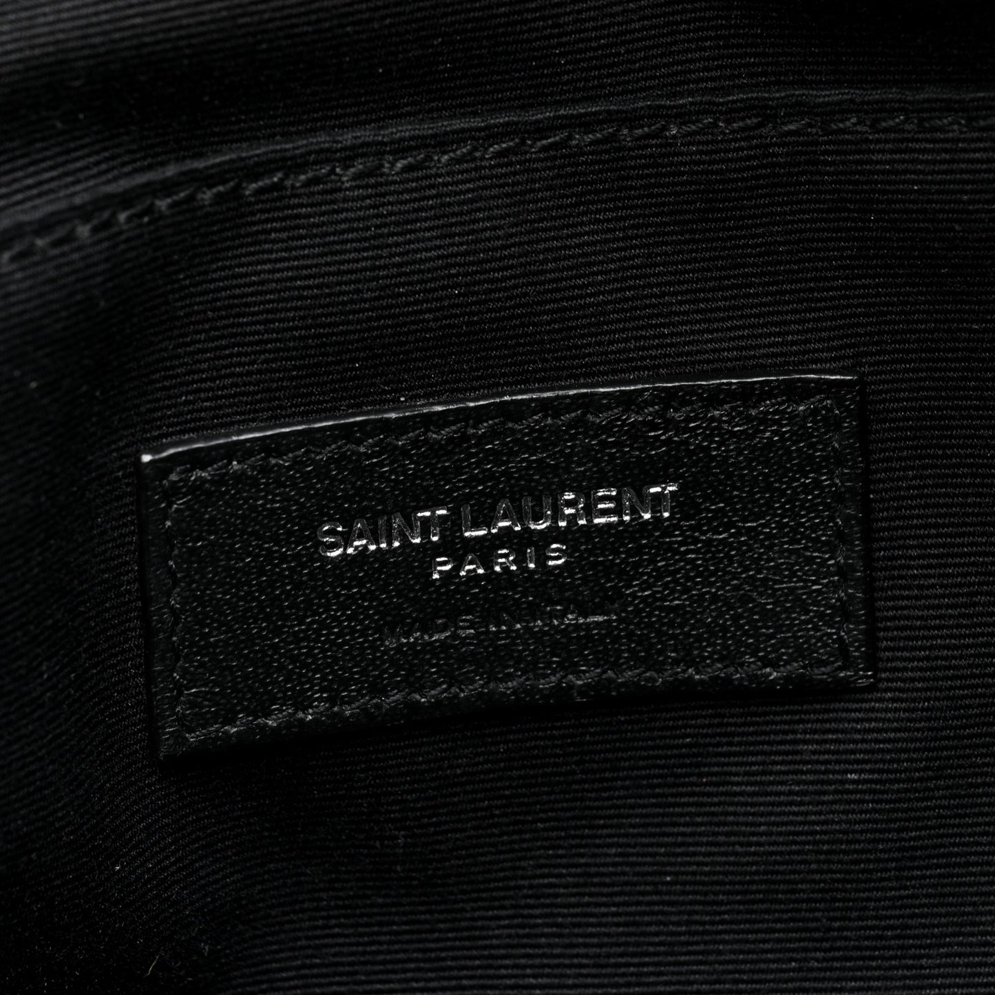 Calfskin Crocodile Embossed Monogram Belt Bag Black