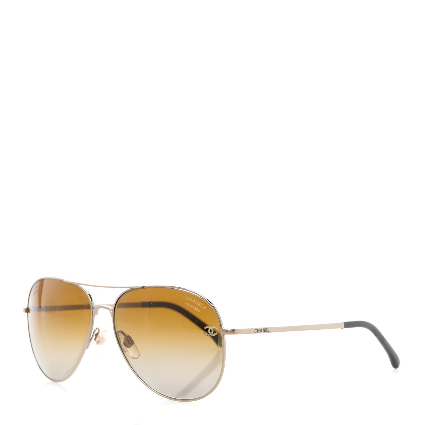 Metal Polarized Aviator CC Sunglasses 4189-T-Q Brown