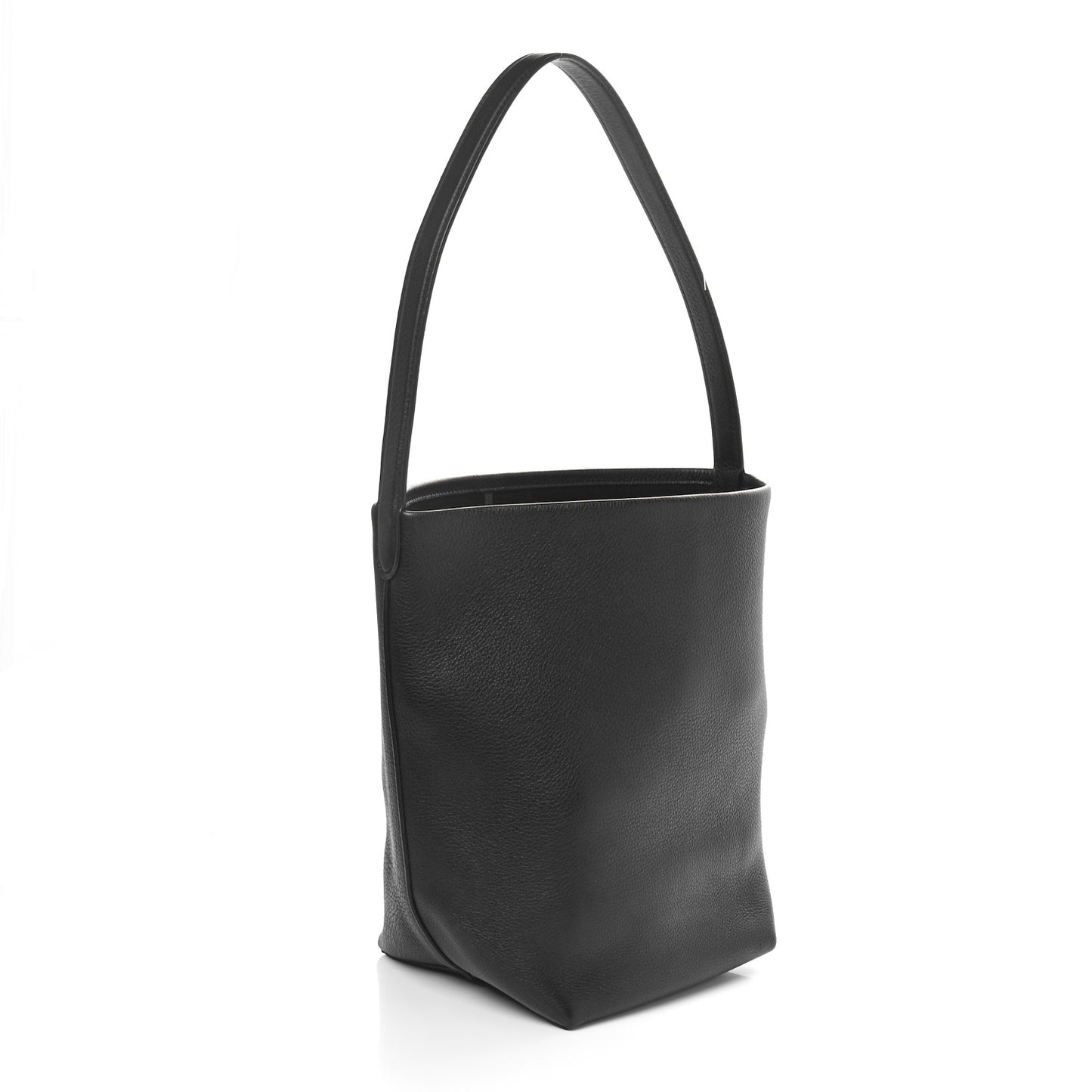 Grained Calfskin Medium N/S Park Tote Black