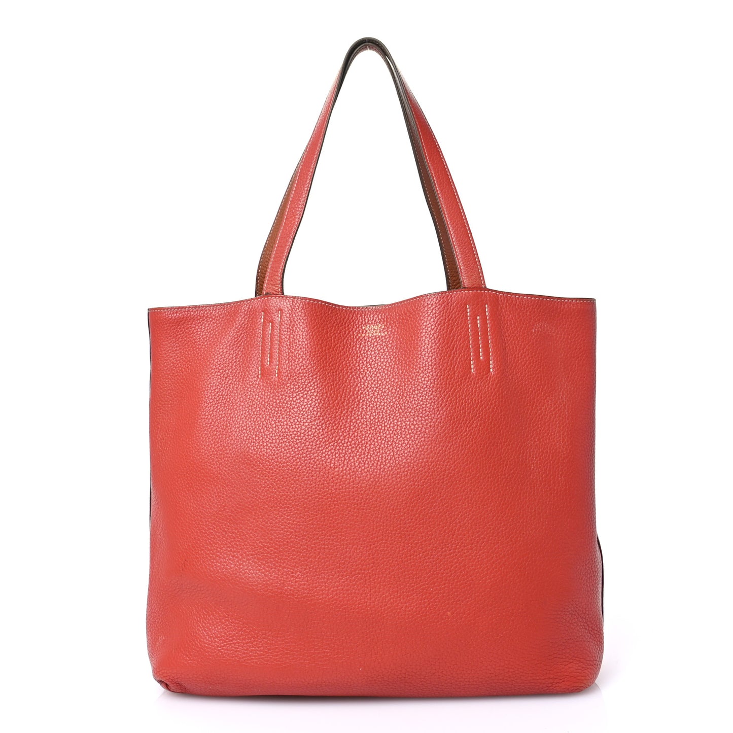Taurillon Clemence Double Sens 36 Reversible Tote Gold Rose Jaipur