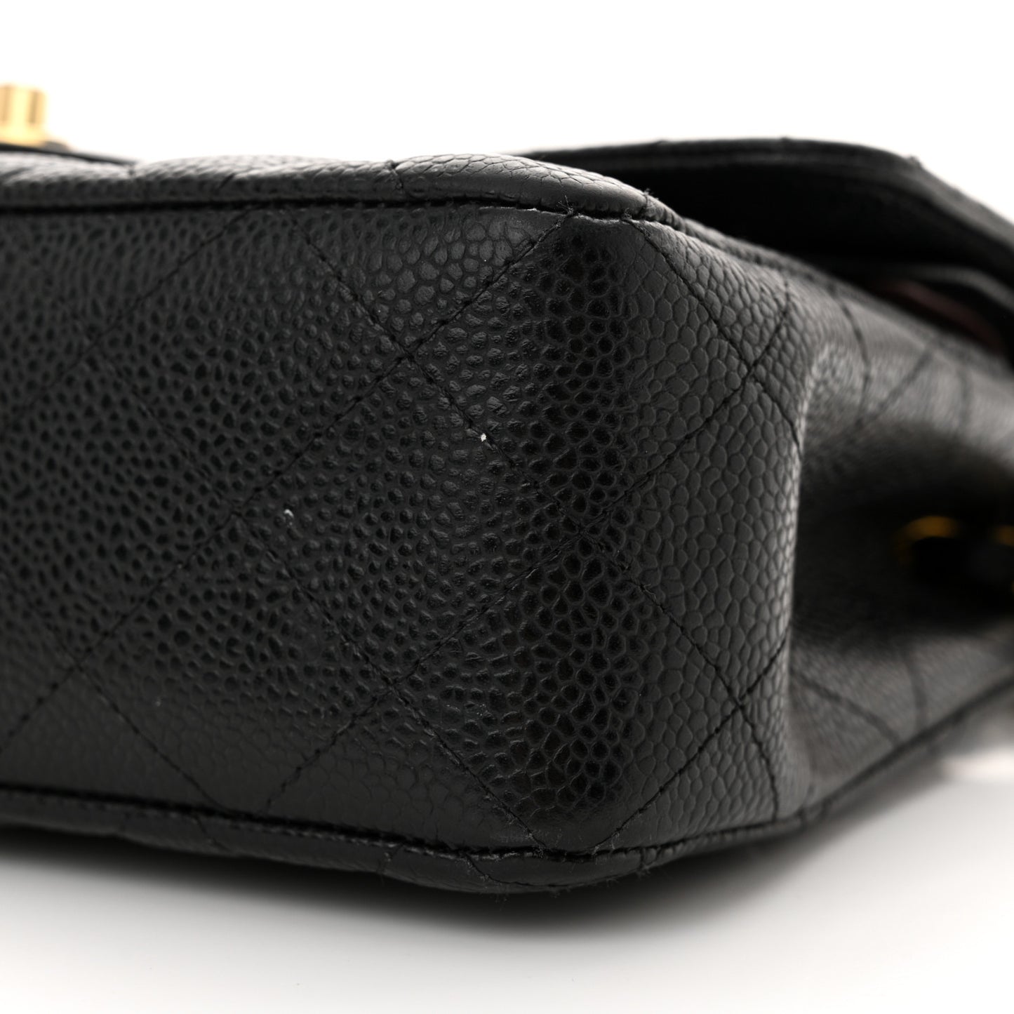 Caviar Quilted Small Double Flap Black