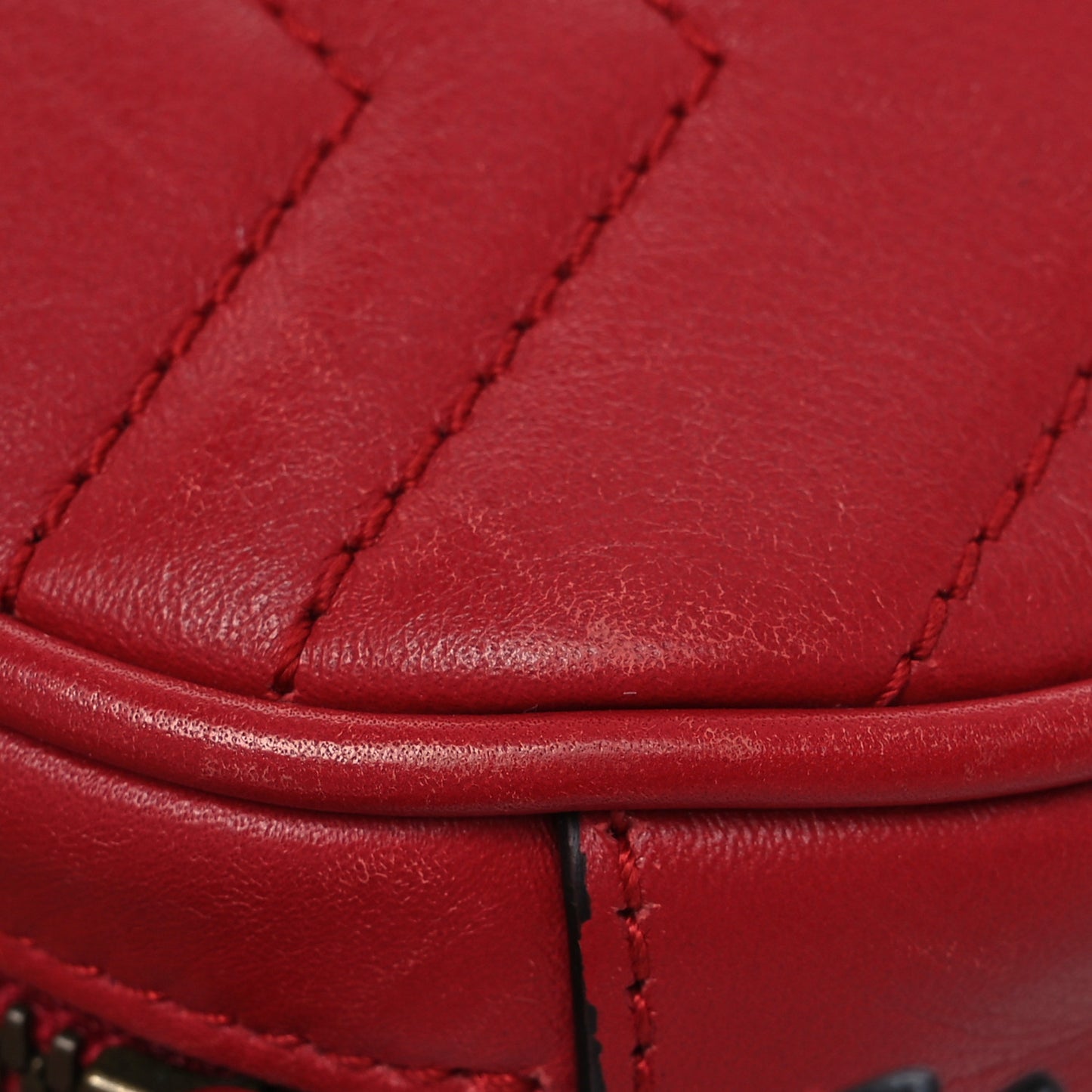 Calfskin Matelasse GG Marmont Belt Bag 75 30 Hibiscus Red