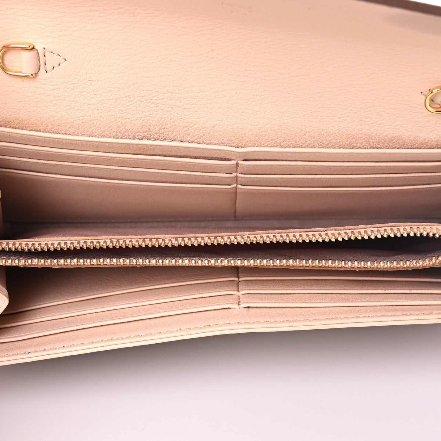 Calfskin Ottomar Large Patricia Wallet On Chain Cognac