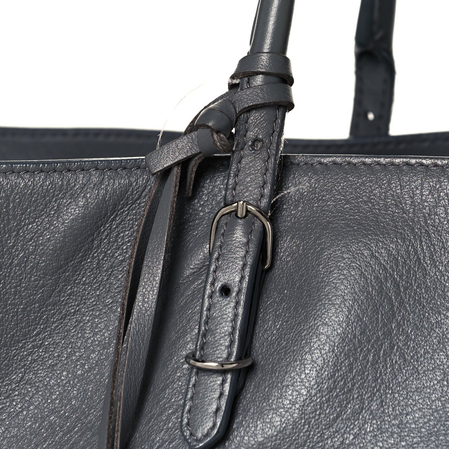 Veau Papier A4 Zip Around Tote Gris Metal