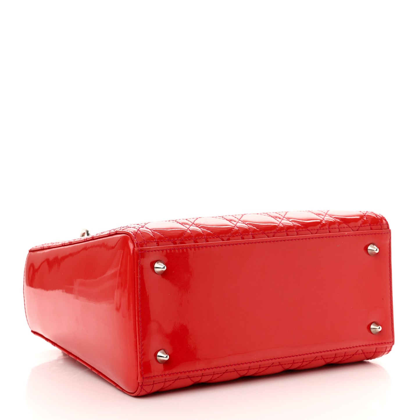 Patent Cannage Medium Lady Dior Fuchsia