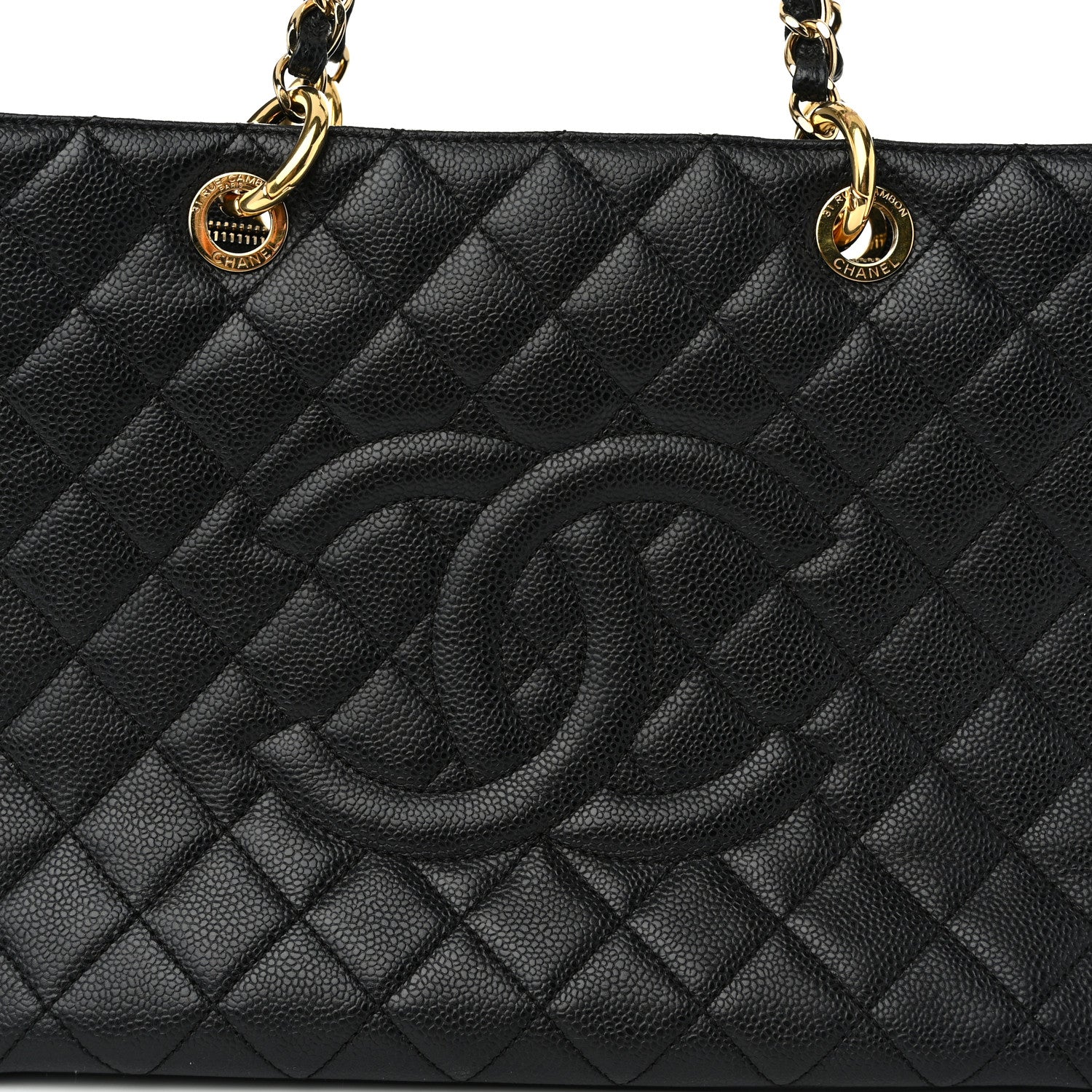 Chanel Caviar Quilted Grand Shopping Tote GST Black 8 of 11