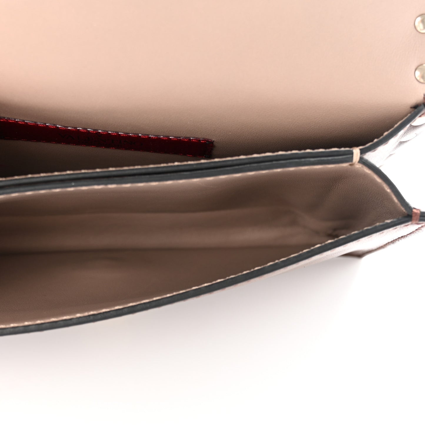 Nappa Rockstud Wristlet Clutch Taupe