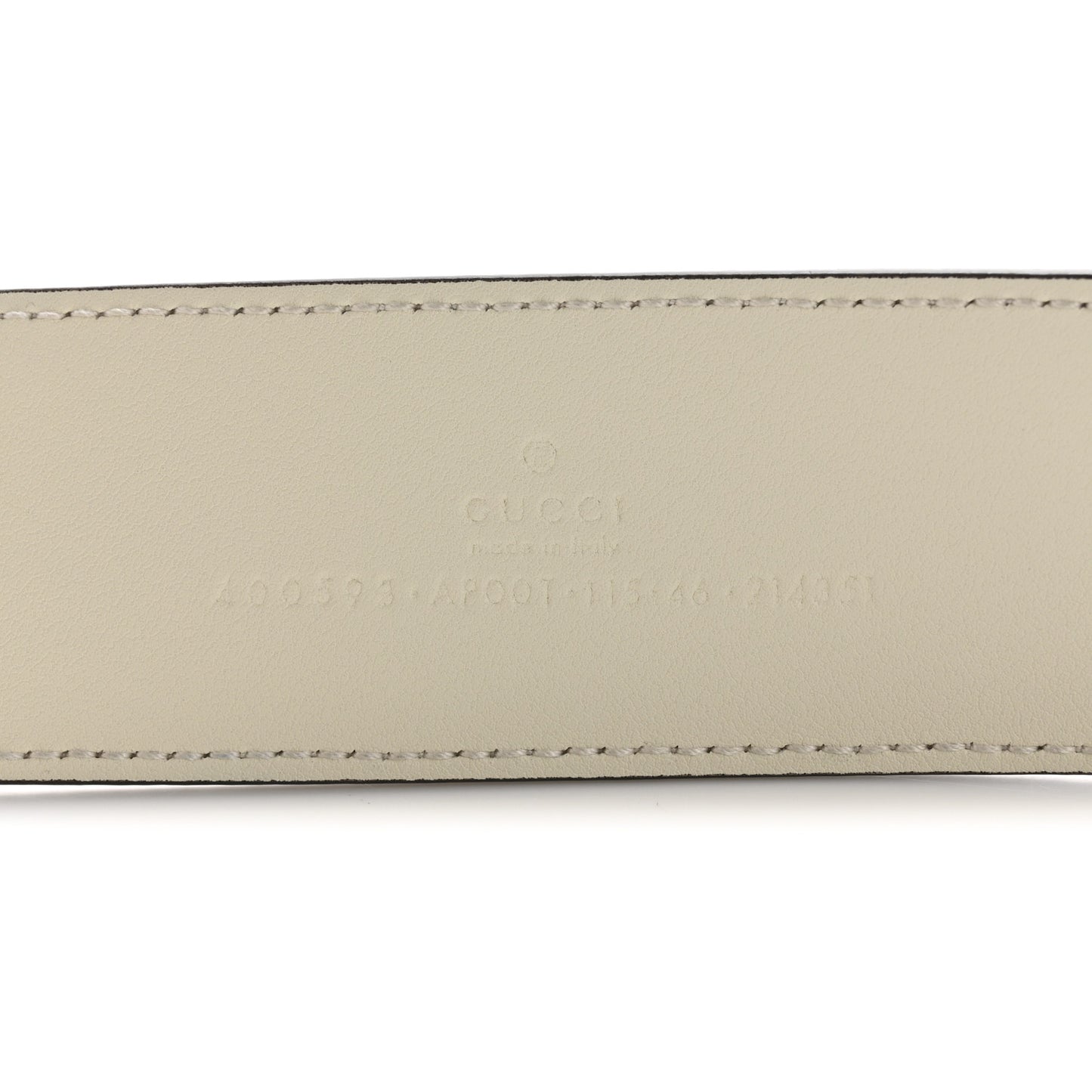 Calfskin Double G 40mm Belt 115 46 Mystic White