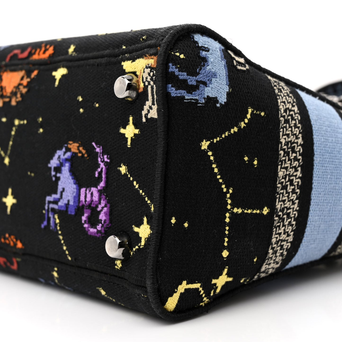 Canvas Pixel Zodiac Embroidered Medium Lady D-Lite Nero Multicolor