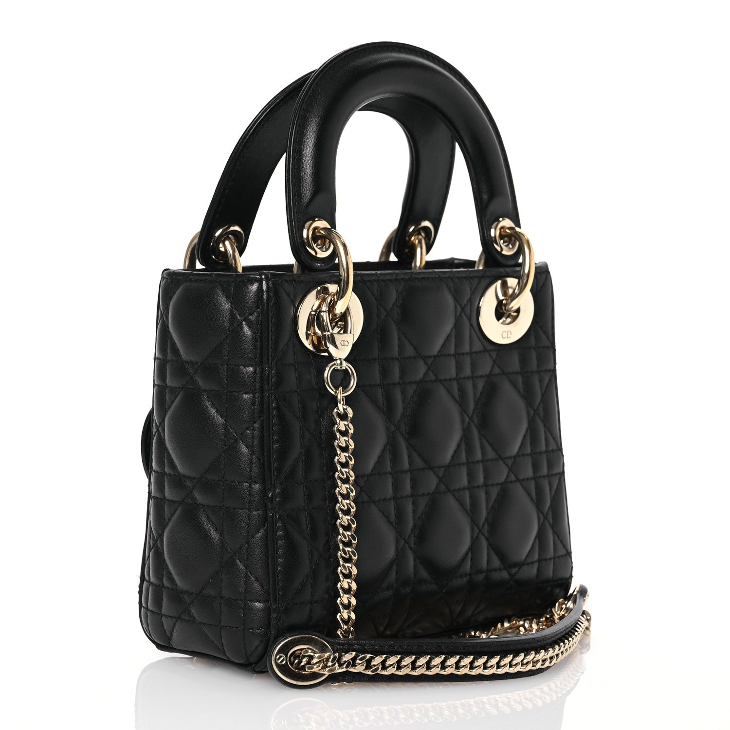 Christian Dior Lambskin Cannage Mini Lady Dior Black 3 of 17