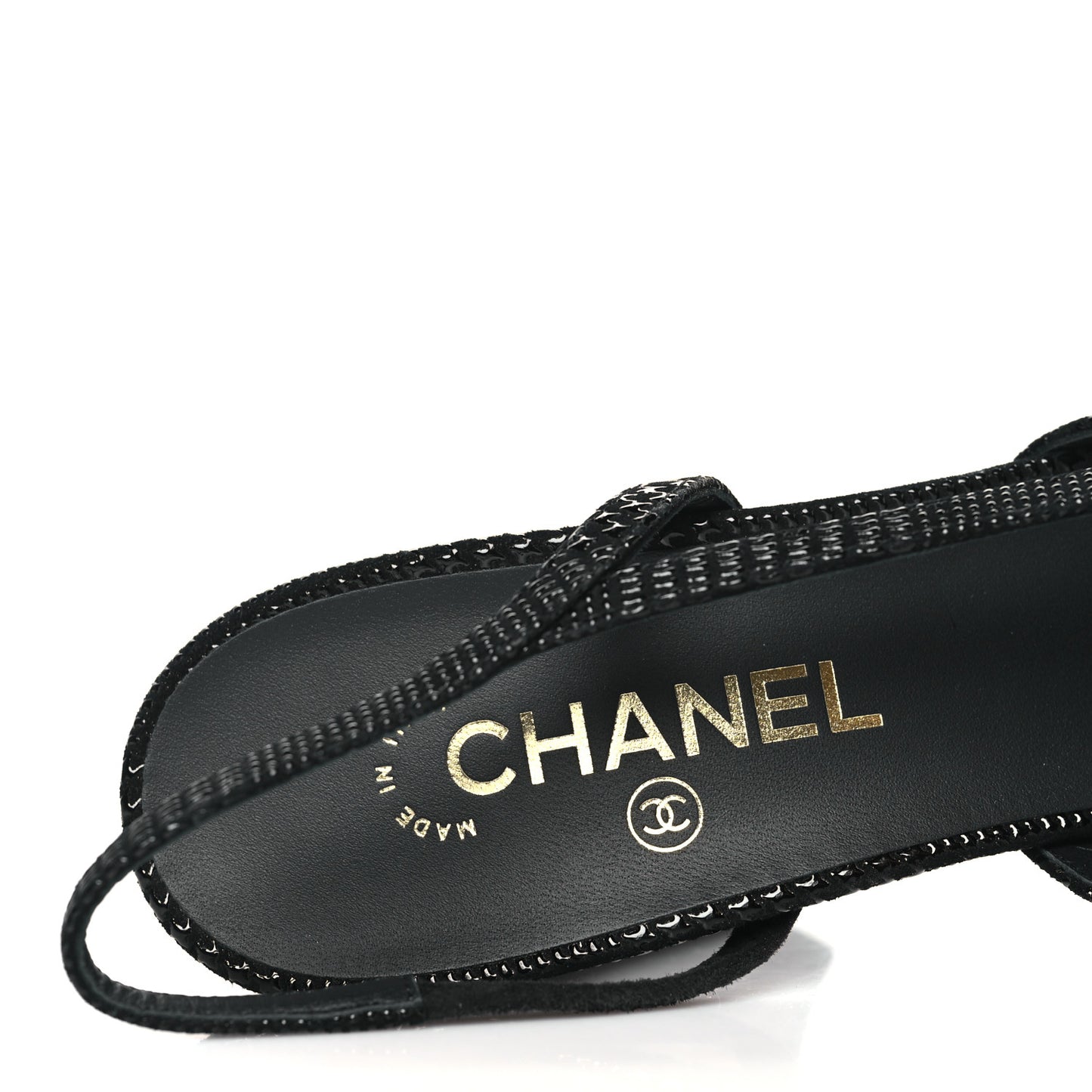 Strass Cap Toe CC Slingback Pumps 41 Black