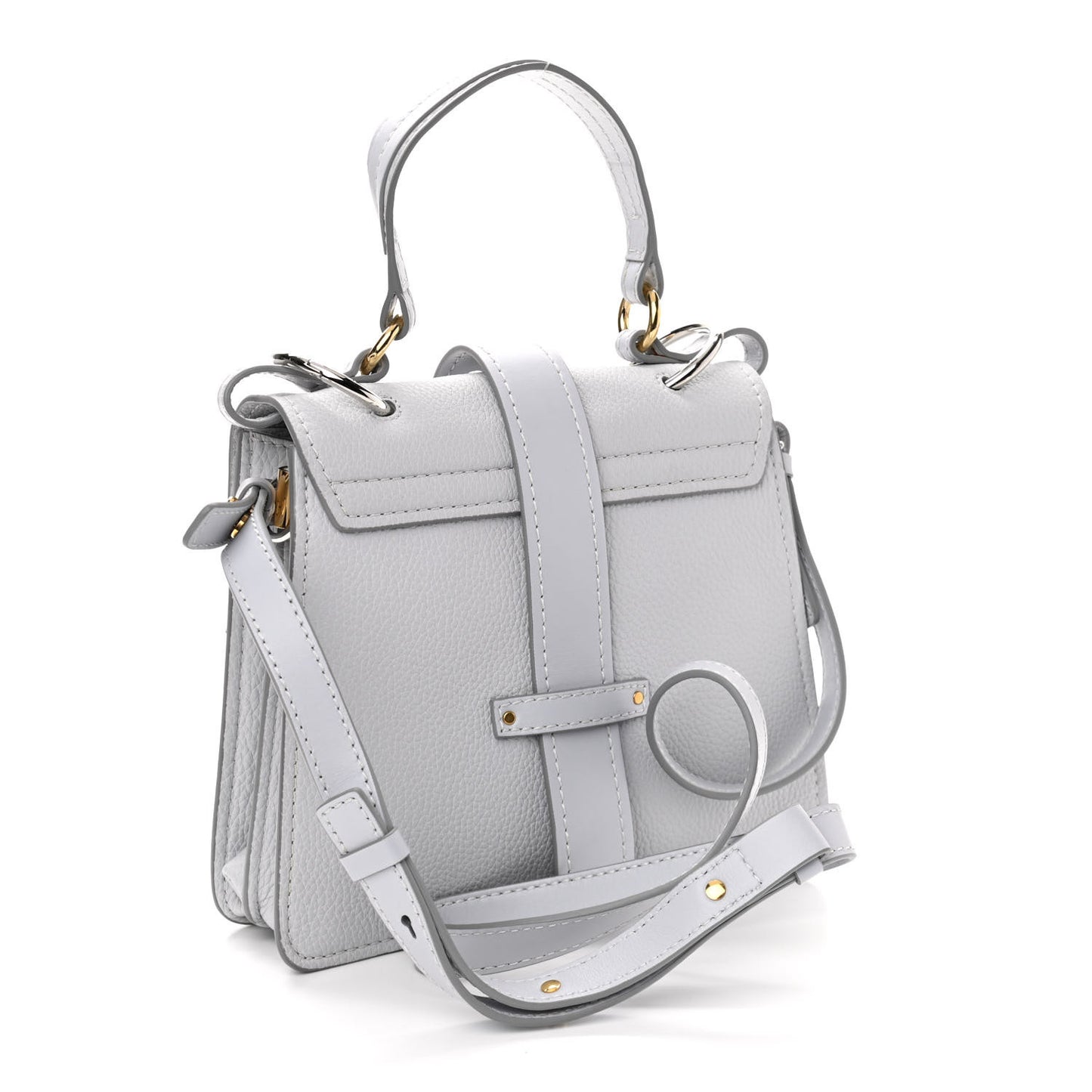 Grained Calfskin Small Aby Day Shoulder Bag Light Cloud