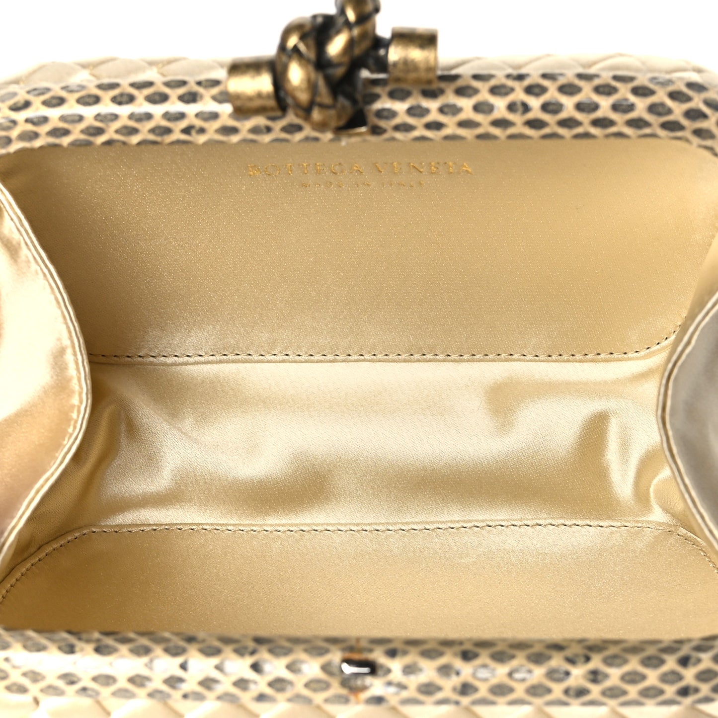 Satin Intreccio Impero Ayers Knot Clutch
