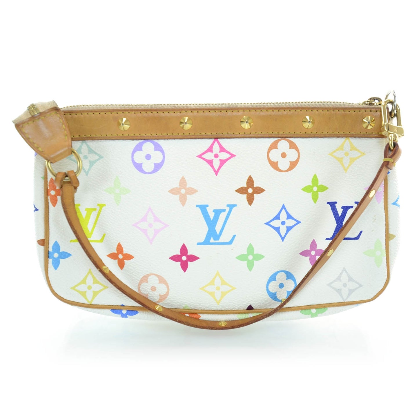 Monogram Multicolor Pochette Accessories White