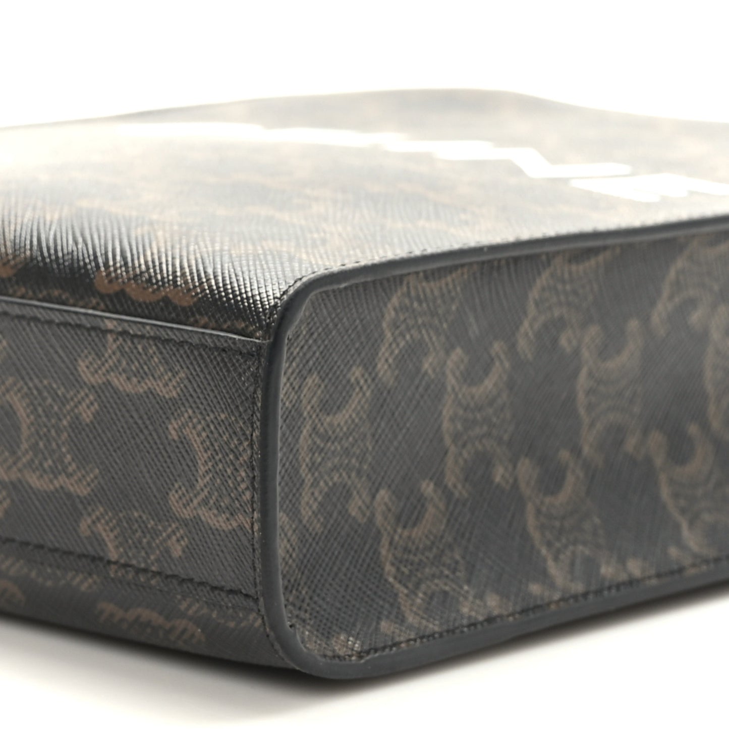 Triomphe Canvas Calfskin Mini Vertical Cabas Tan
