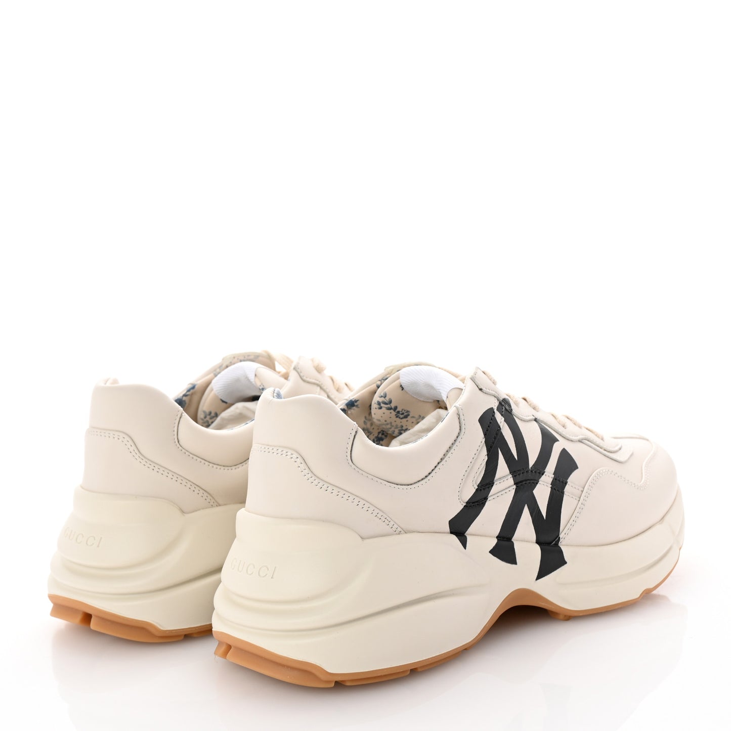 X MLB Calfskin NY Yankees Mens Rhyton Sneakers 7.5 Mystic White