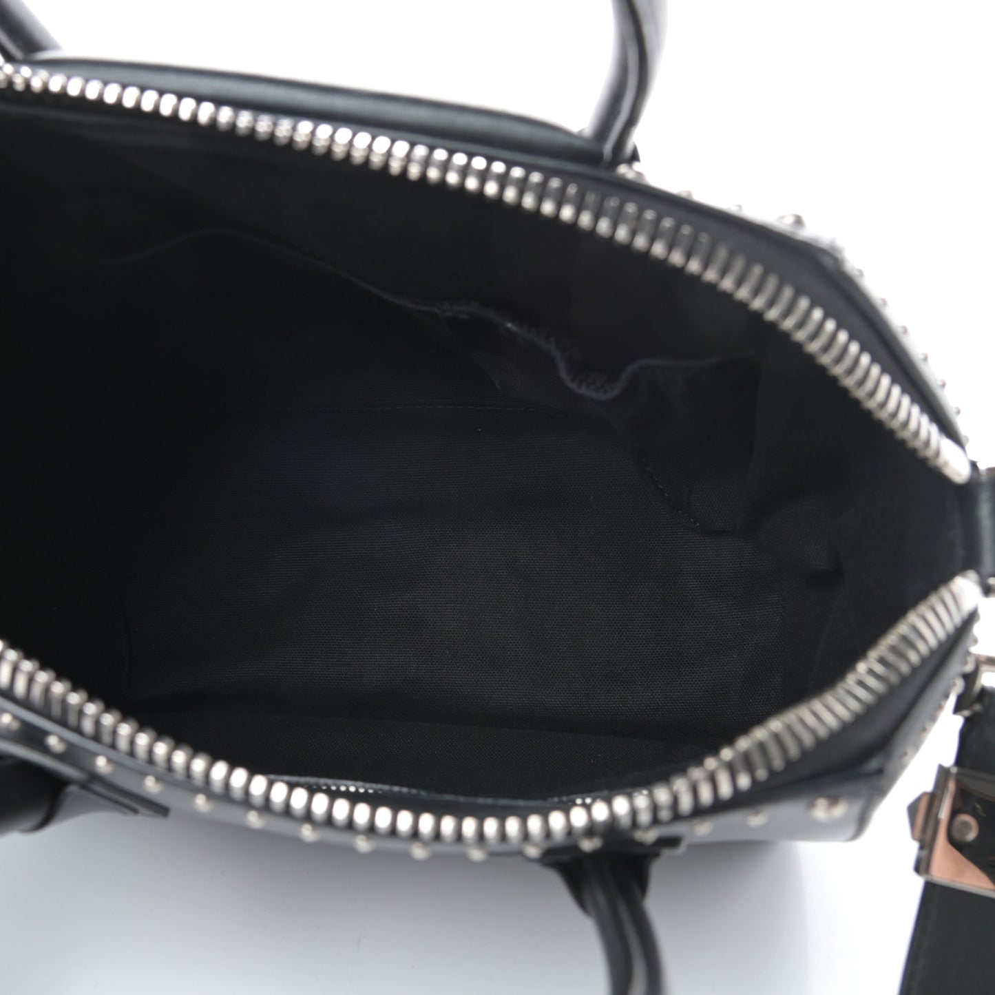 Smooth Calfskin Small Studded Antigona Black