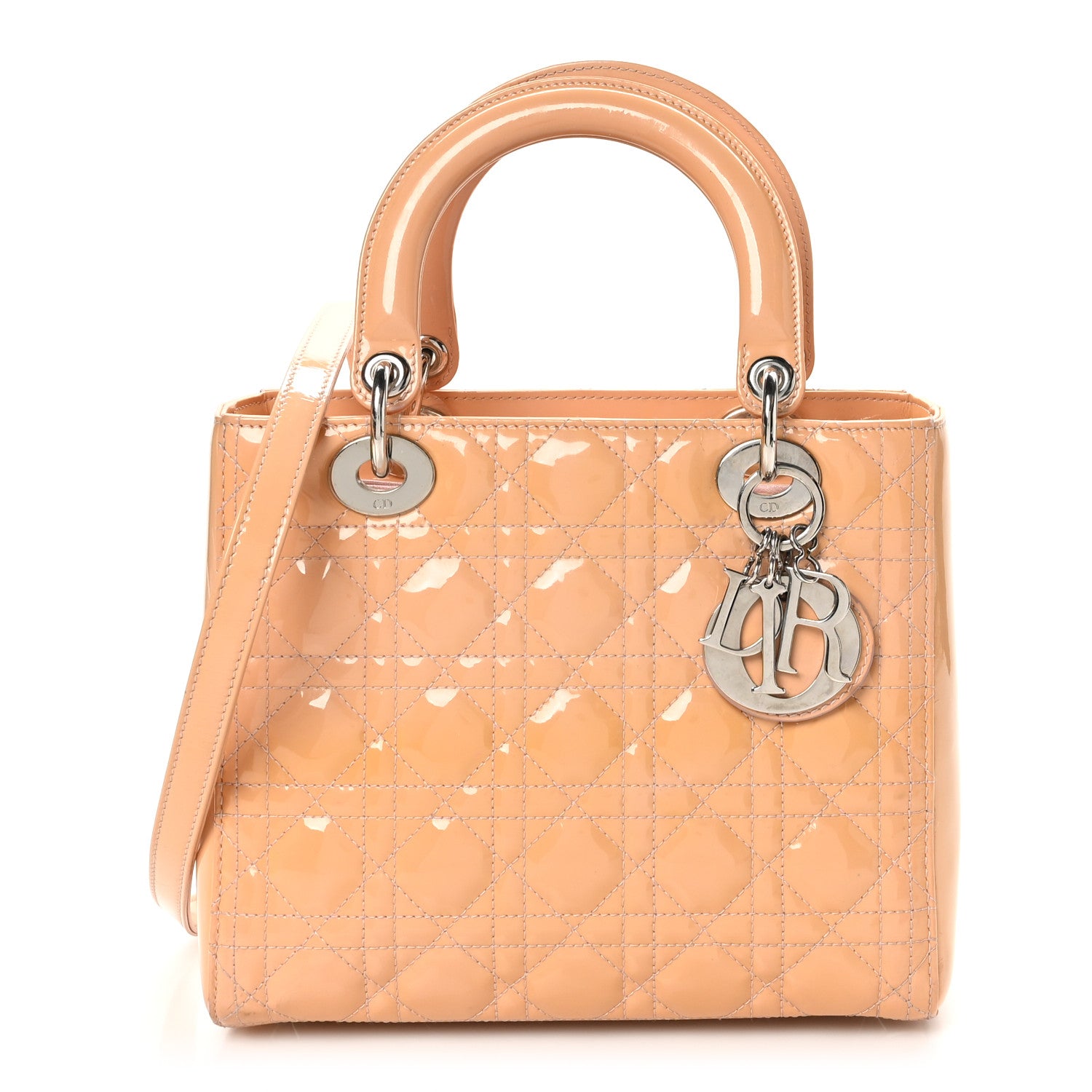 Christian Dior Patent Cannage Medium Lady Dior Light Pink 1 of 10
