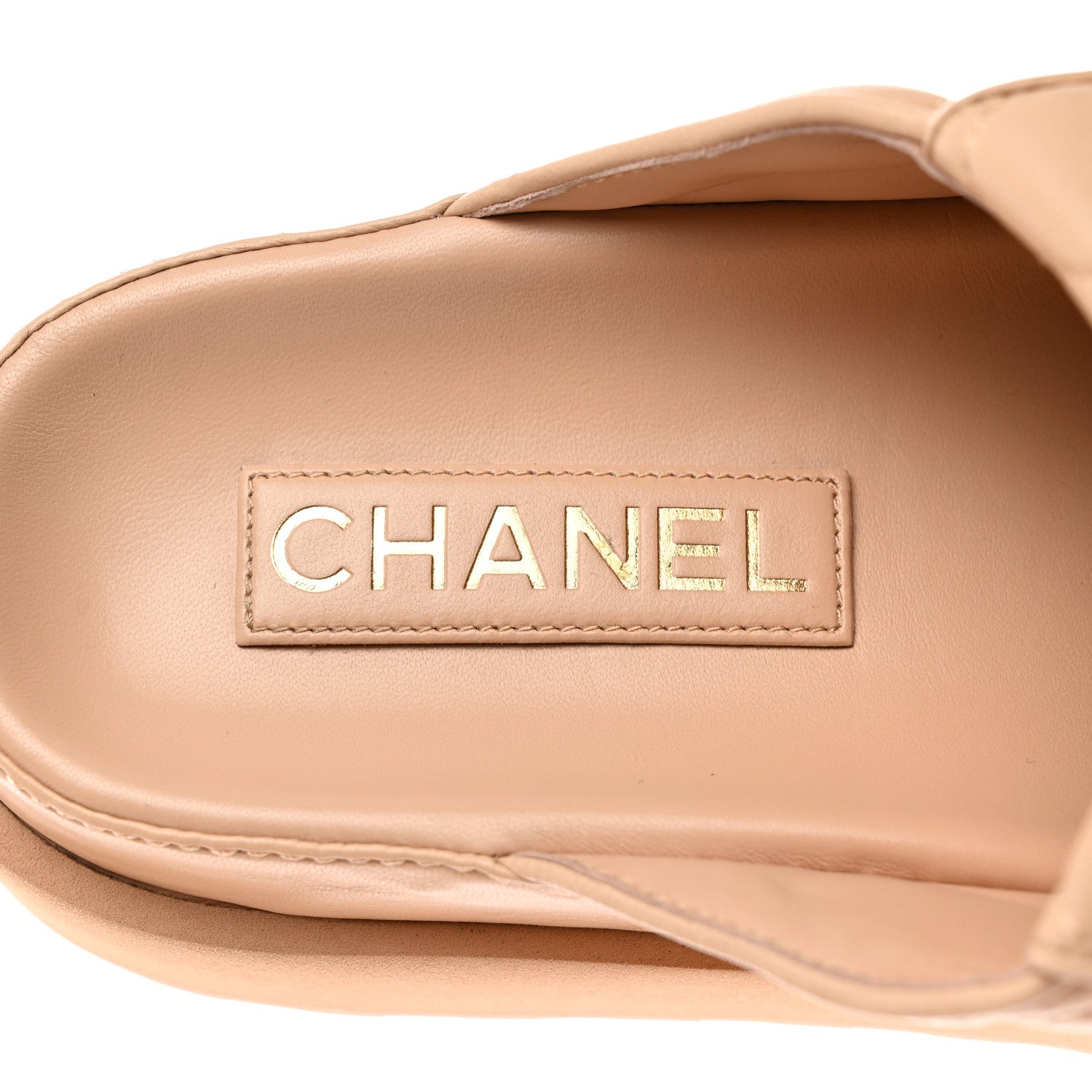 Chanel Lambskin Quilted CC Turnlock Mules 40 Beige 6 of 9