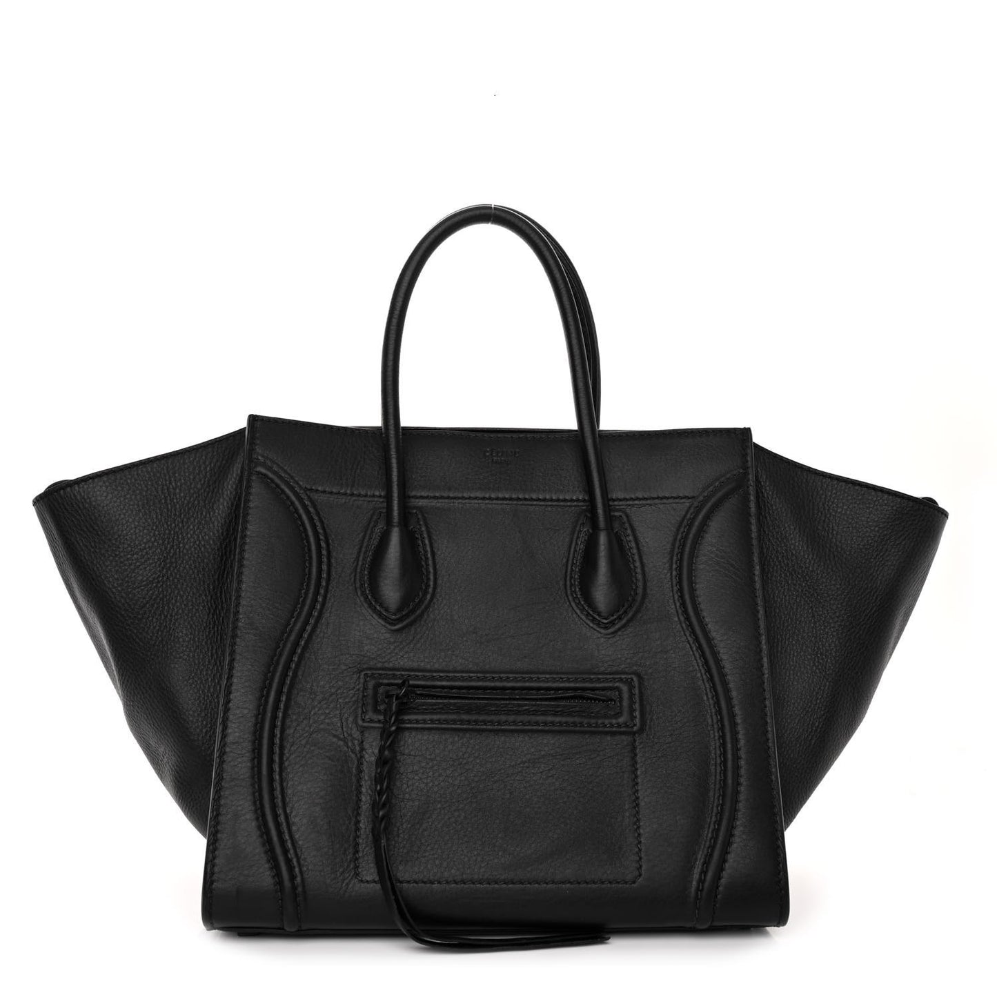 Supple Calfskin Medium Phantom Luggage Black
