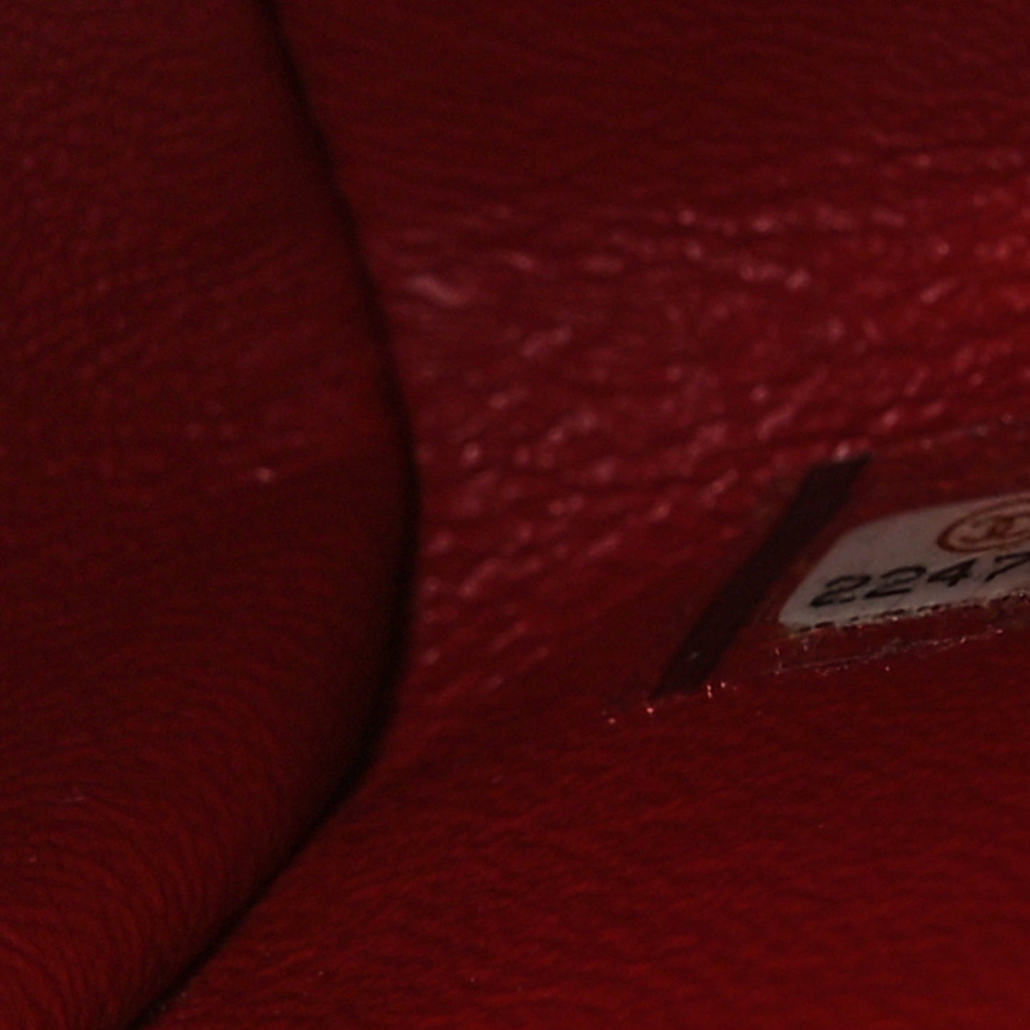 Caviar Chevron Quilted Framed Clutch Red