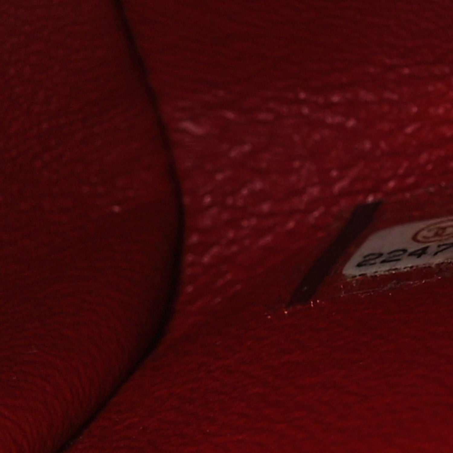 Chanel Caviar Chevron Quilted Framed Clutch Red 9 of 12