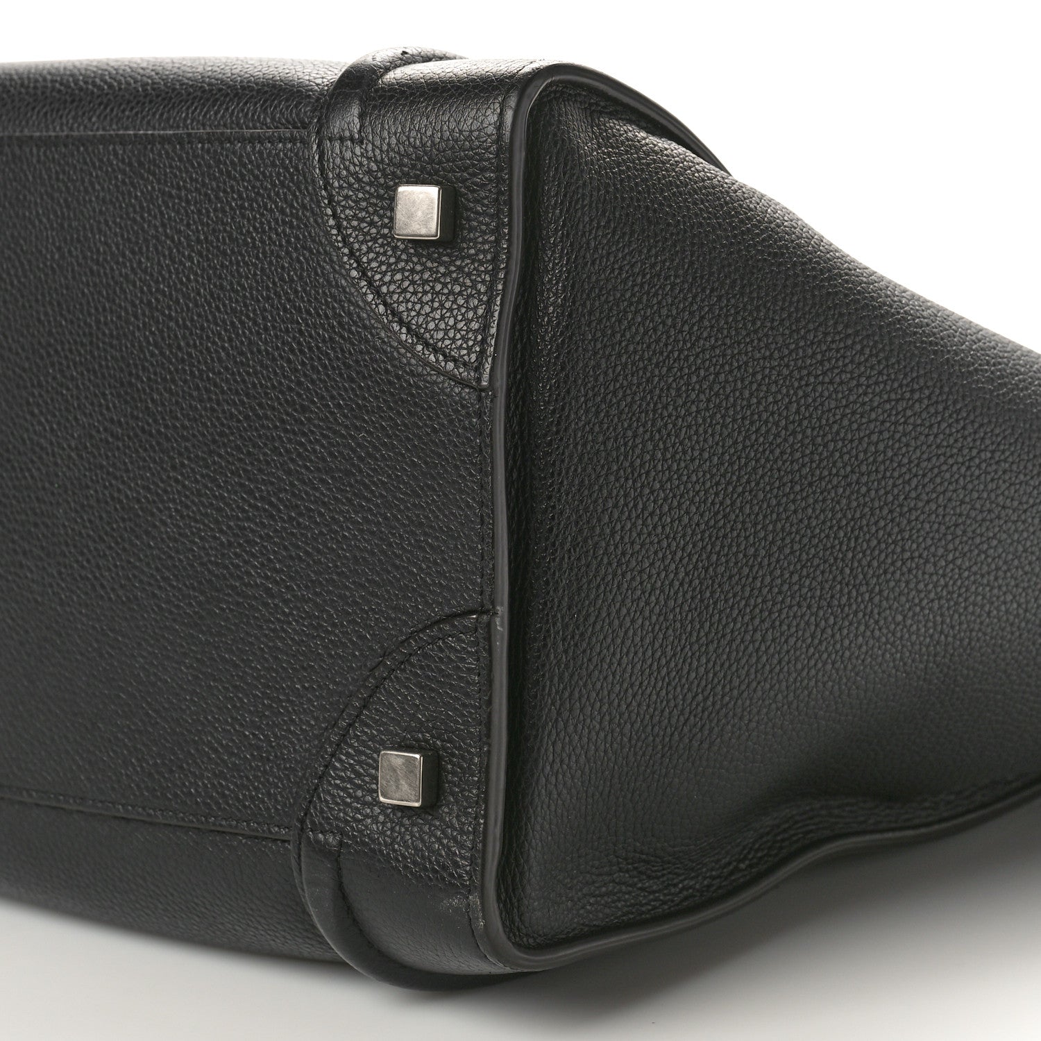 Celine Drummed Calfskin Mini Luggage Black 9 of 11