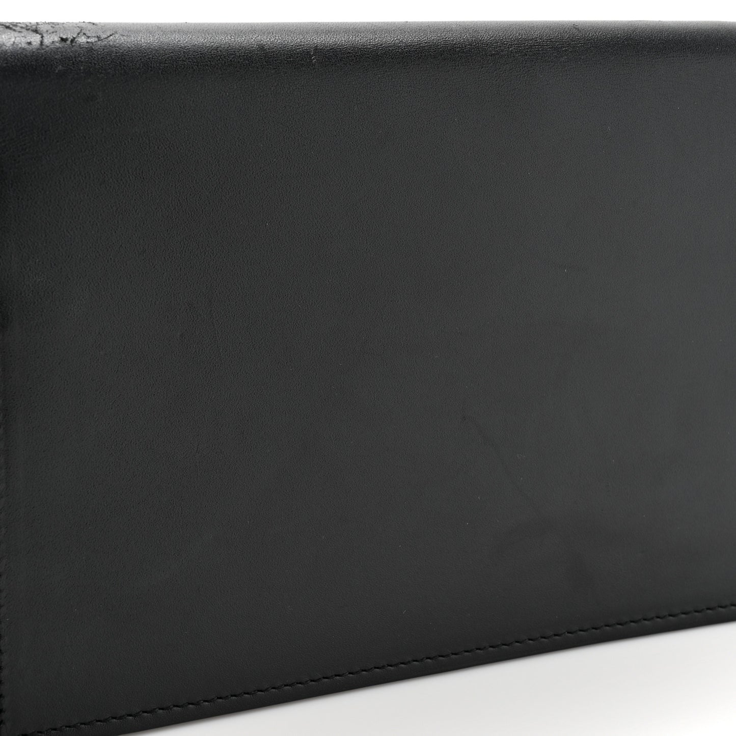 Smooth Calfskin Classic Monogram Kate Tassel Chain Wallet Black